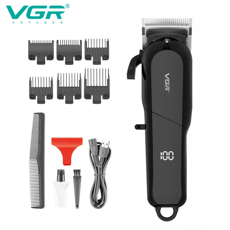VGR Rasoio Capello | con/senza Filo | Display | Led Rasoio | Professionale | VGR V-118