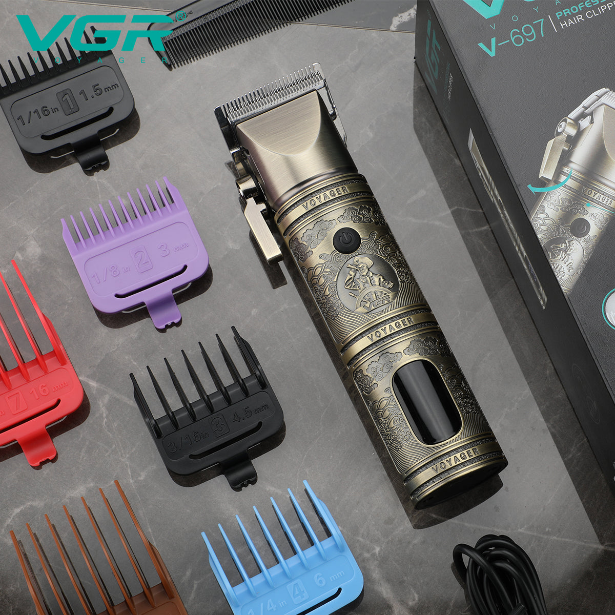 VGR Rasoio Capelli | Taglia Capelli | Display | Senza Filo | Ricaricabile | VGR V-697