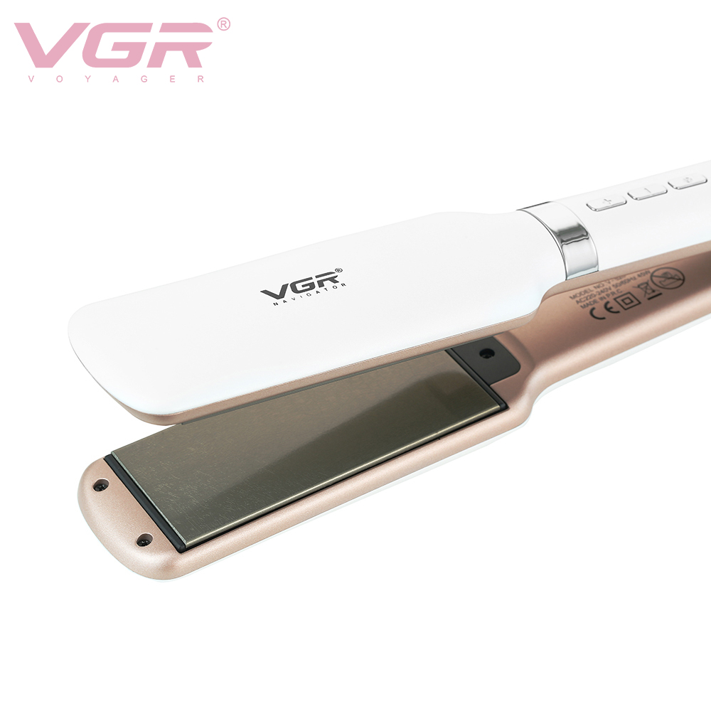 VGR Piastra Capelli | Professionale | Larga 42mm | Rivestita in Ceramica | Display LCD | V-520