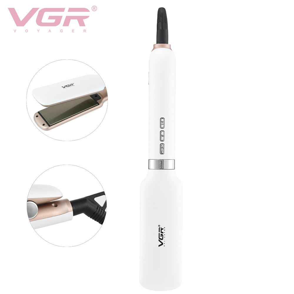 VGR Piastra Capelli | Professionale | Larga 42mm | Rivestita in Ceramica | Display LCD | V-520