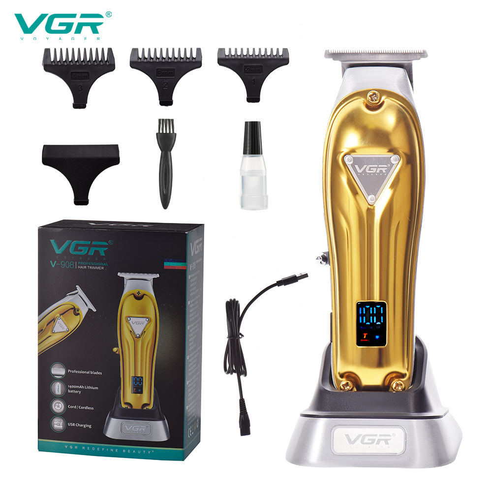 VGR Taglia Capelli | Professionale | Ricaricabile | Trimmer | USB | LCD | V-908