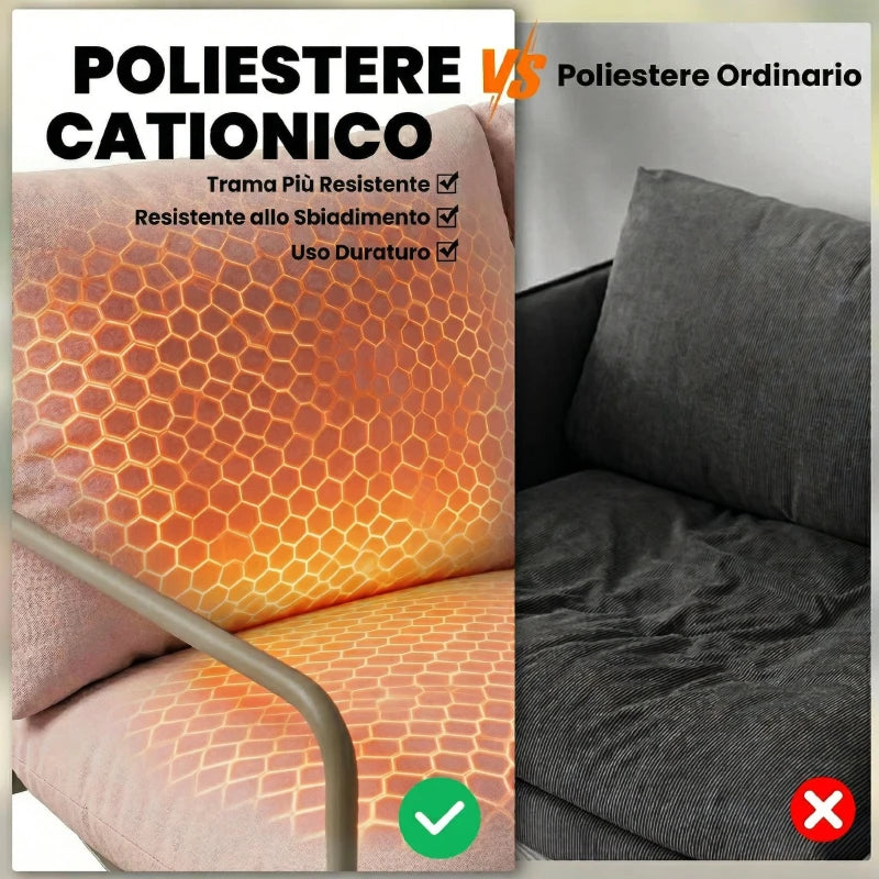Outsunny Set da Giardino 4 Persone: Divanetto, Poltrone, Tavolo, Metallo, Rosa