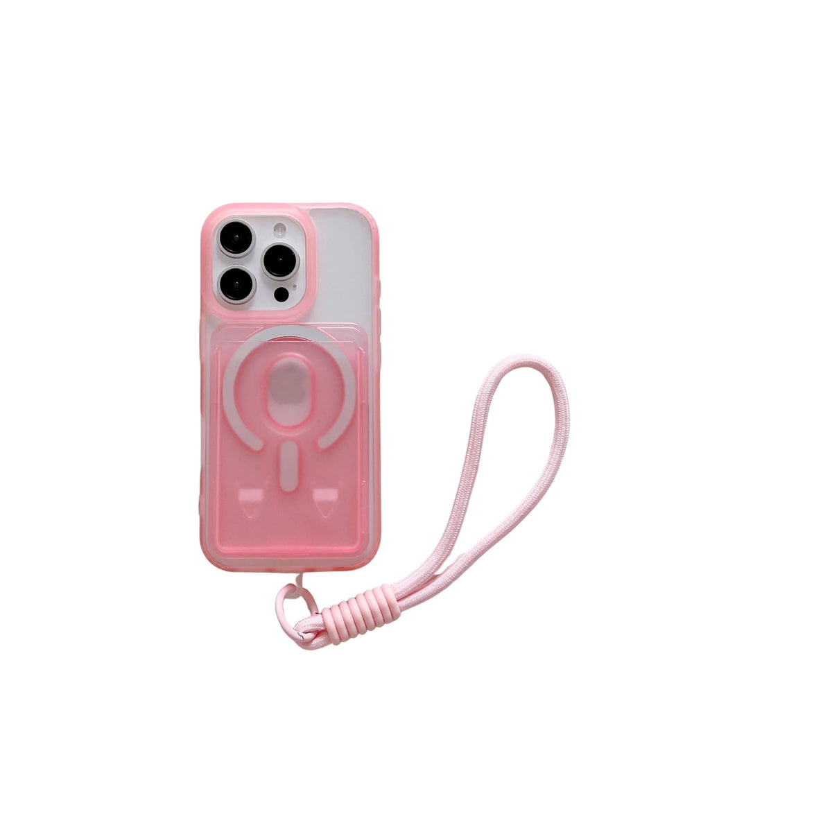 Kit Cover Magnetica Magsafe Sii PRO per iPhone Con Porta Carte e Laccetto Cordone