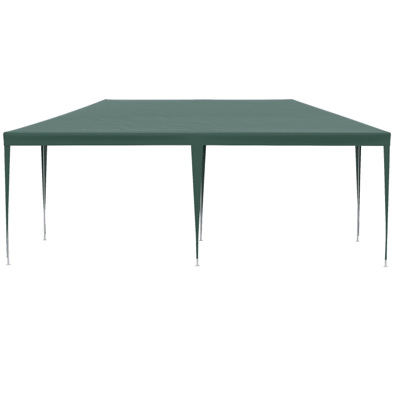 Outsunny Gazebo da Giardino 6x3 m per Eventi con Pareti Rimovibili e Finestre Trasparenti, Verde