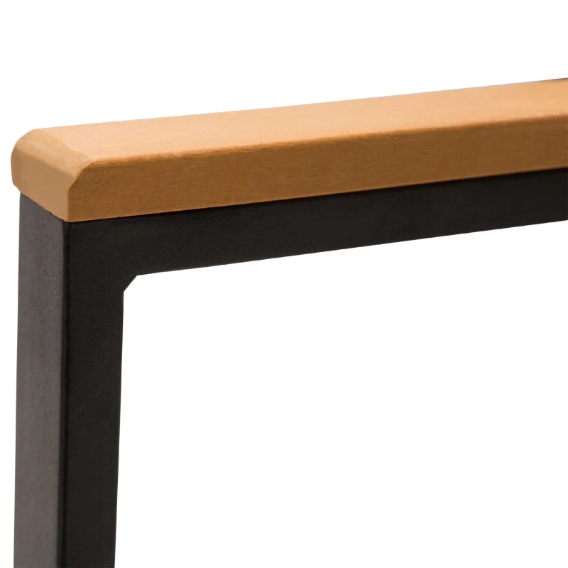 Outsunny Set 4 Pezzi Salotto da Esterni con 2 Sedie, Divano e Tavolino Mobili da Giardino in Rattan e Acciaio Nero