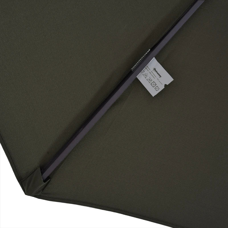 Outsunny Ombrellone Doppio da Giardino 4.6x2.7 m a 12 Stecche con Prese d'Aria e Manovella, Ombrellone per Esterni in Acciaio e Poliestere, Anti UV, Grigio