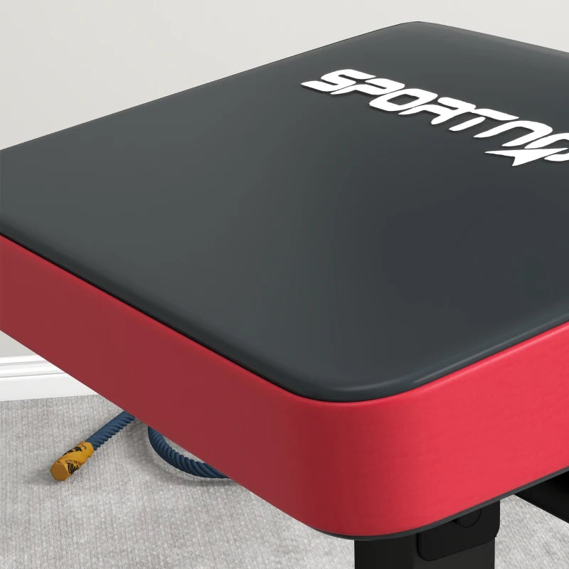 SPORTNOW Sedia Romana Regolabile su 6 Posizioni con Maniglie Laterali, in Acciaio e PU, 110x70x95 cm, Nero
