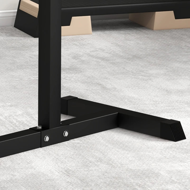 SPORTNOW Sedia Romana Regolabile su 6 Posizioni con Maniglie Laterali, in Acciaio e PU, 110x70x95 cm, Nero