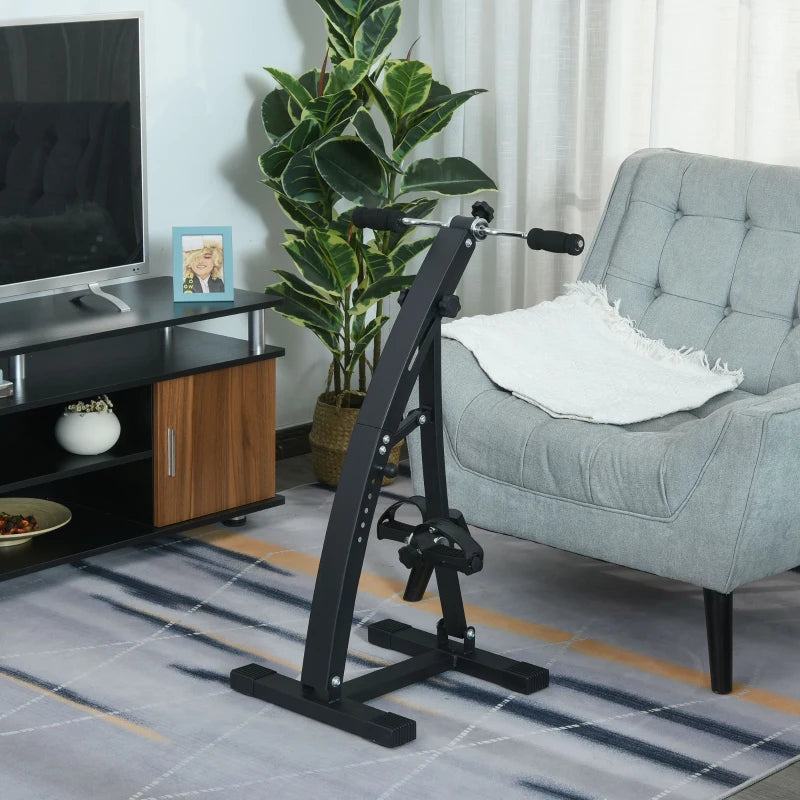 HOMCOM Pedaliera Braccia e Gambe da Divano o Poltrona con Schermo LED, Altezza e Intensità Regolabile, Nero, 40x42.5x100cm