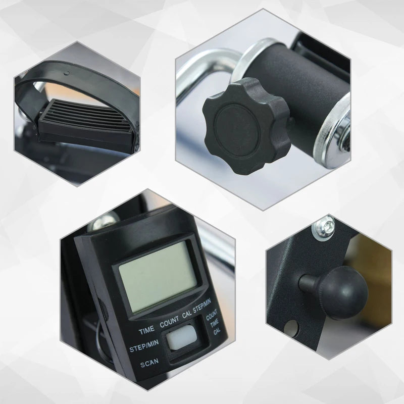 HOMCOM Pedaliera Braccia e Gambe da Divano o Poltrona con Schermo LED, Altezza e Intensità Regolabile, Nero, 40x42.5x100cm