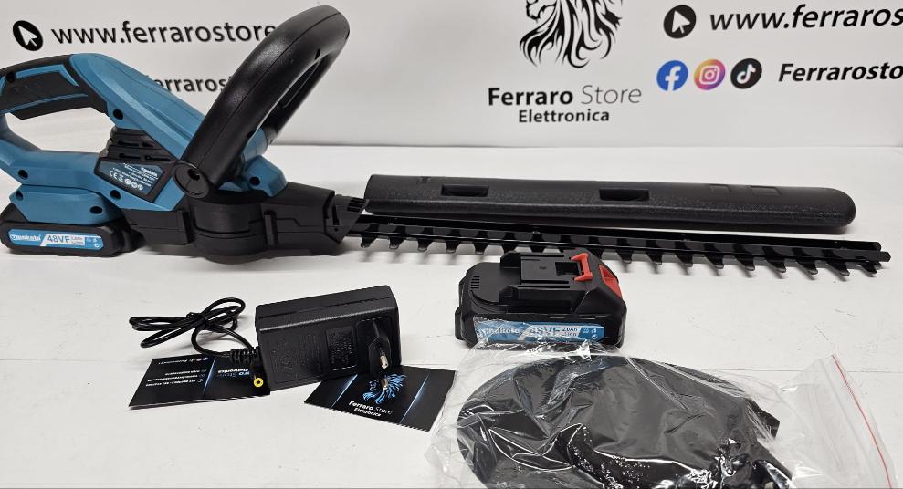 Tagliasiepi a Doppia Batteria - Rasaerba, Decespugliatore a Batteria 48v, Kit Completo