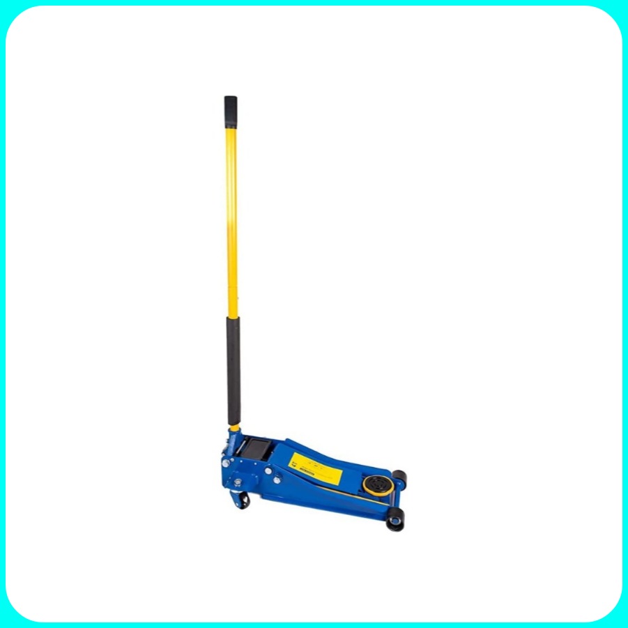 Sollevatore Idraulico 4T, Carrello Professionale, Ruote bidirezionali a cuscinetto, Crick Martinetto, Doppio Pistone