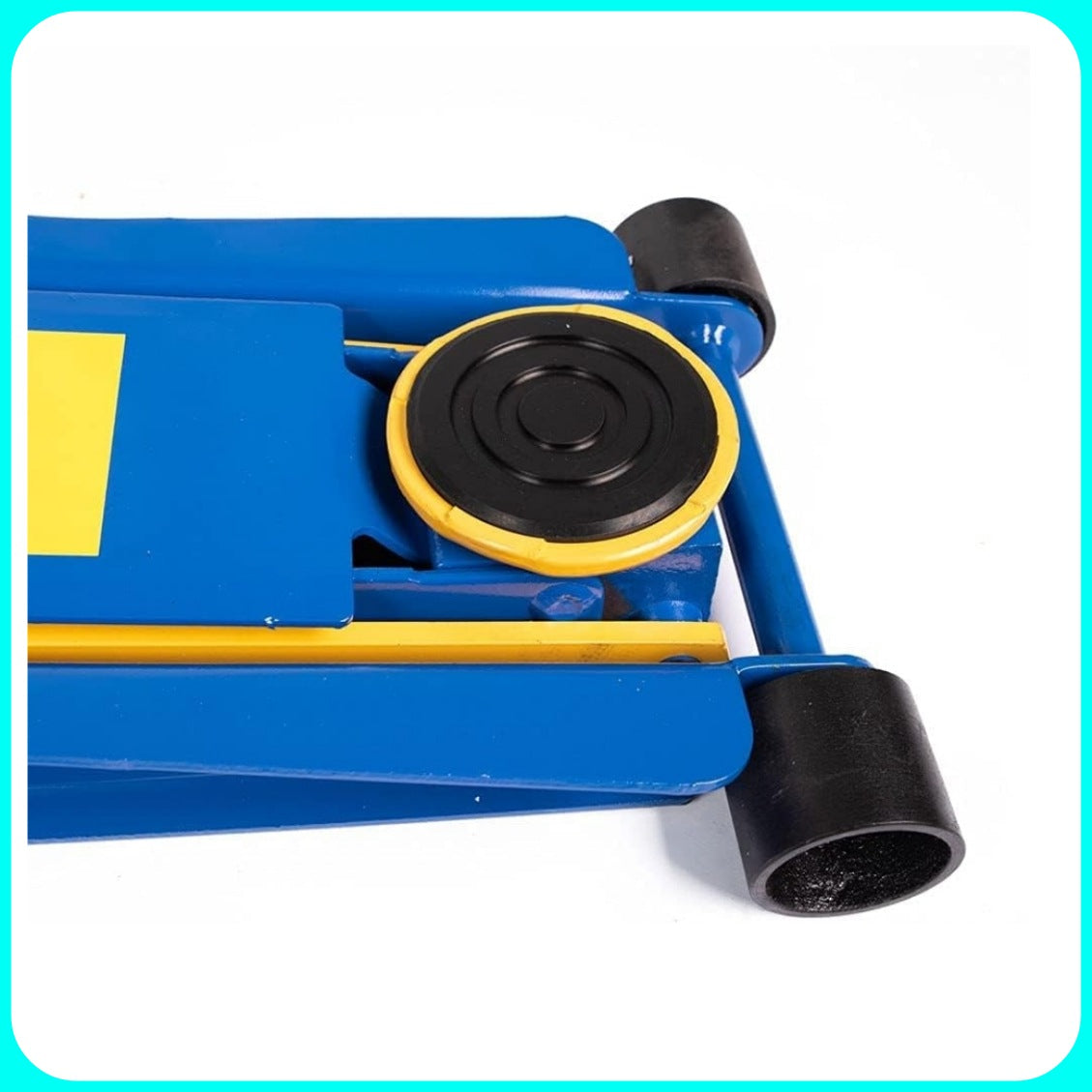 Sollevatore Idraulico 4T, Carrello Professionale, Ruote bidirezionali a cuscinetto, Crick Martinetto, Doppio Pistone