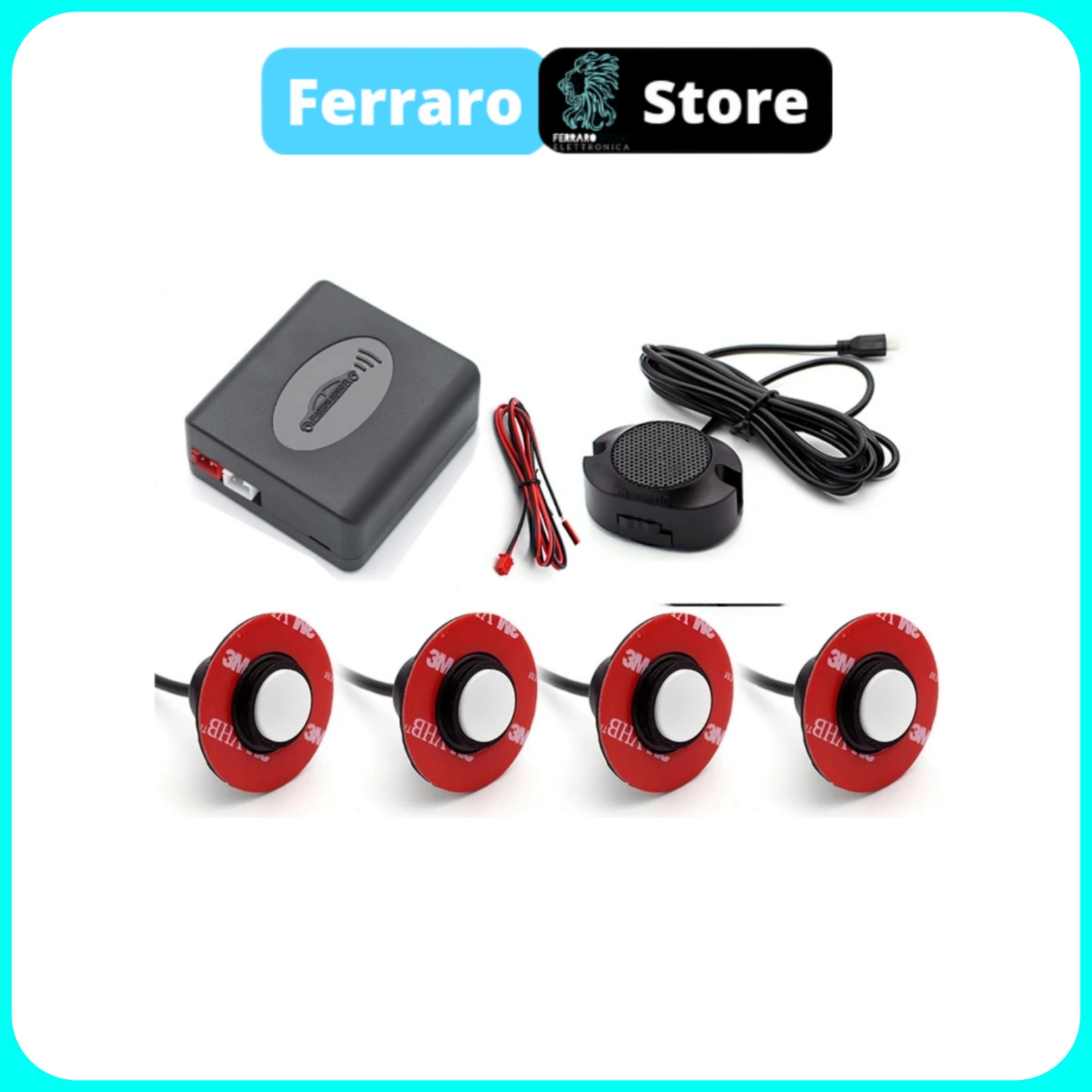Sensori Di Parcheggio Posteriore Per Auto - Kit Con 4 Sensori, Display, Avviso Acustico, 12V - Foto 8