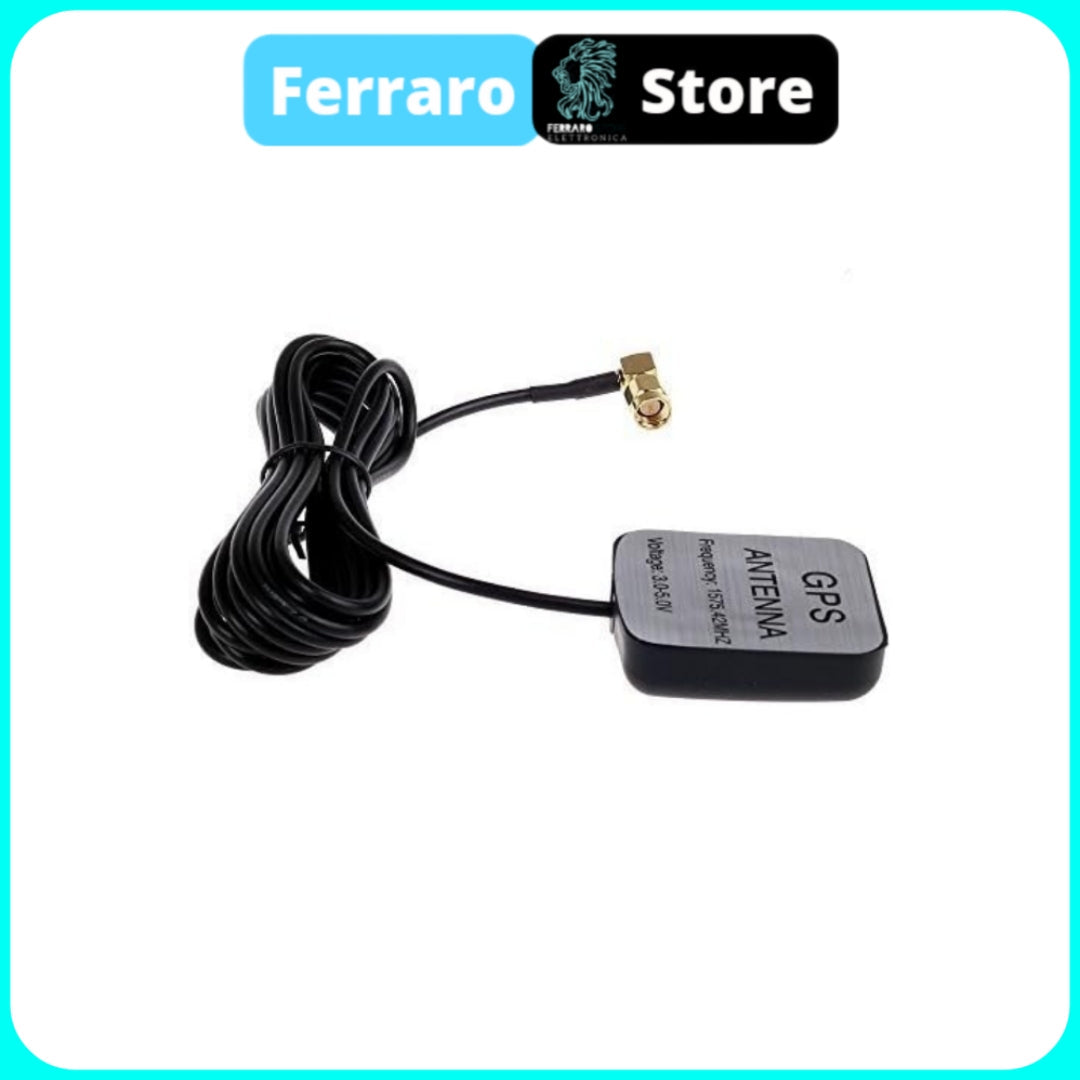 Adattatore Antenna Gps - 10PZ. Attiva con Attacco SMA, Cavo di Conness