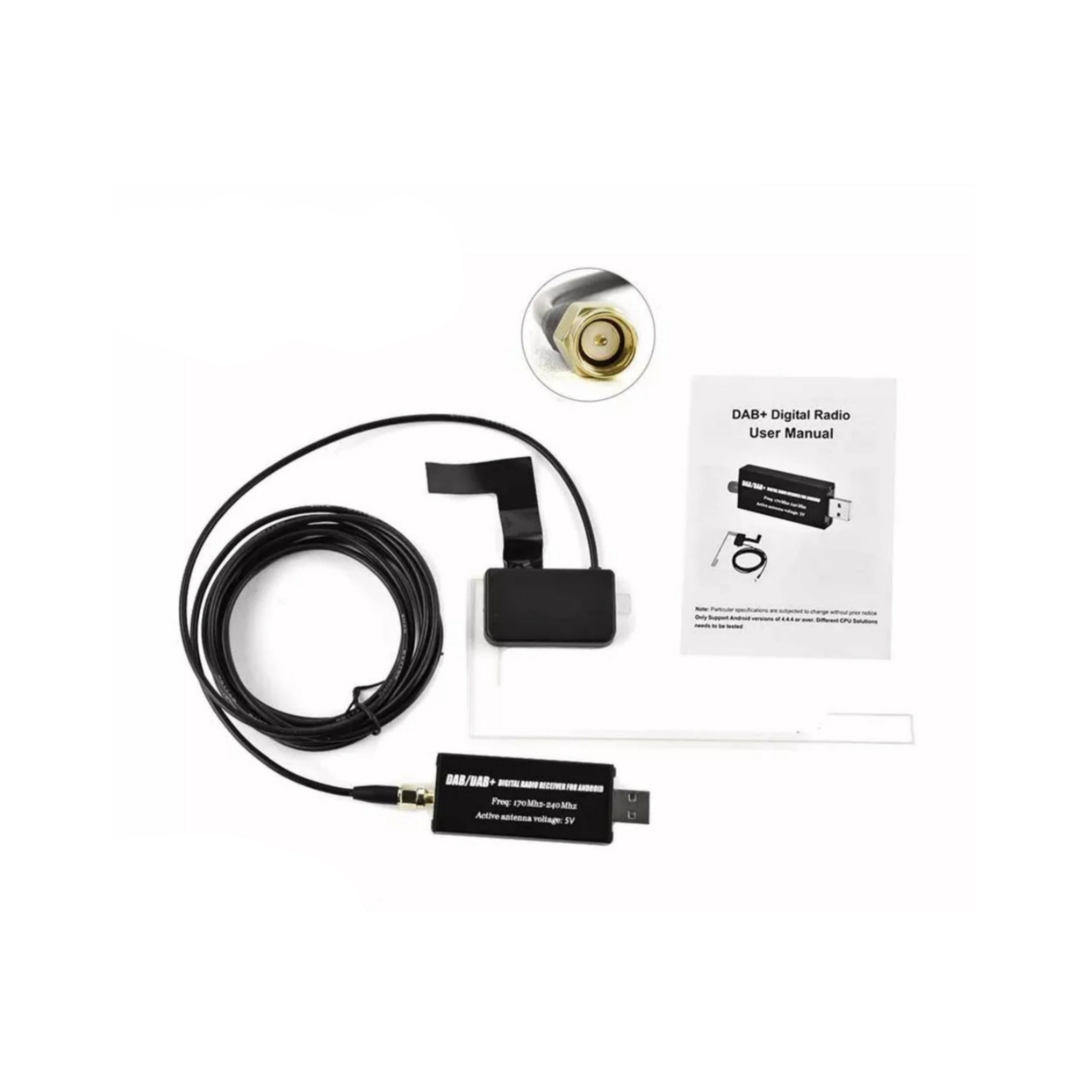 Adattatore Antenna DAB+ | Antenna con Adattatore USB | Autoradio Android Universale