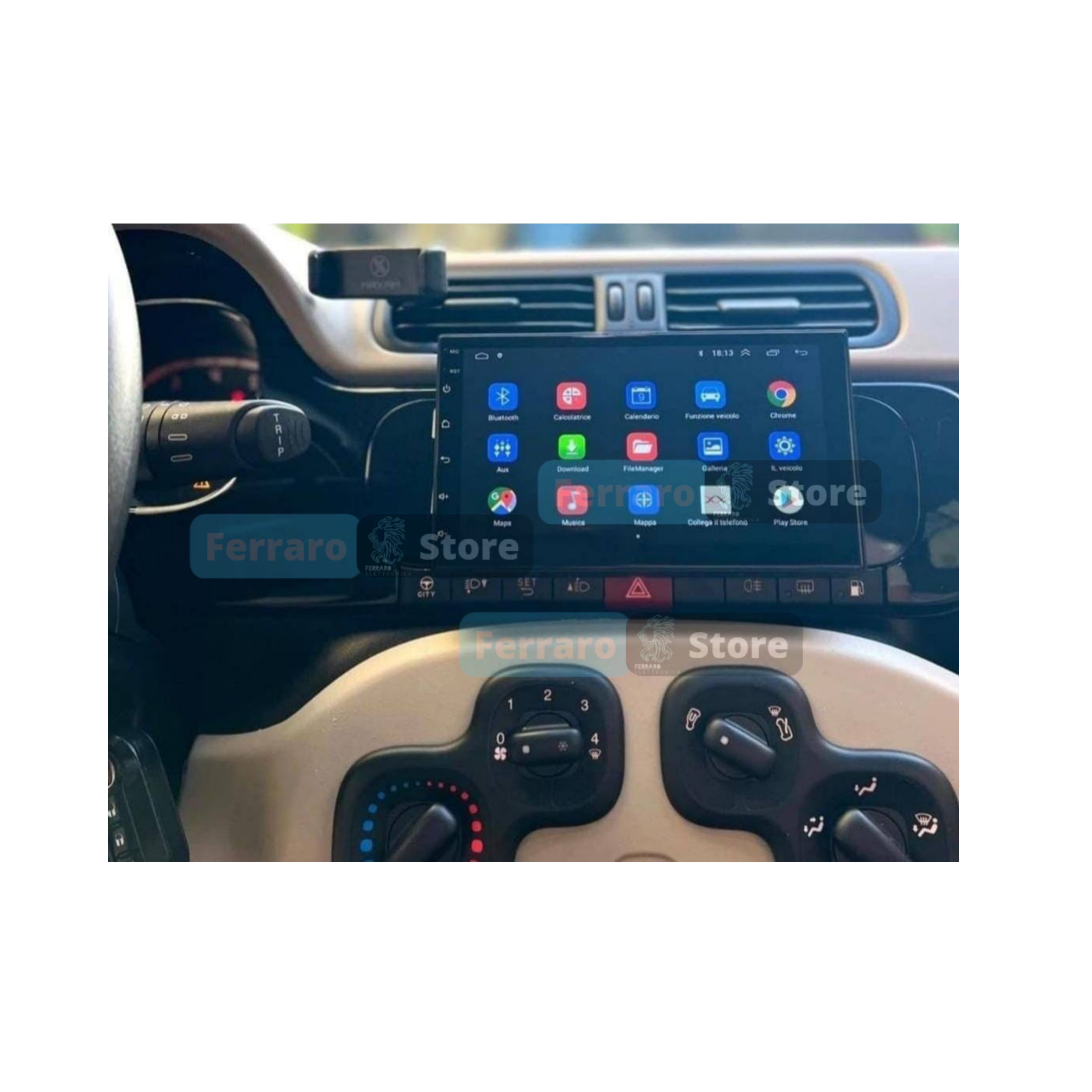 Autoradio per Fiat Panda 3a Serie 7" | Android | Bluetooth | CarPlay | Android Auto | 2/4/8GB Ram