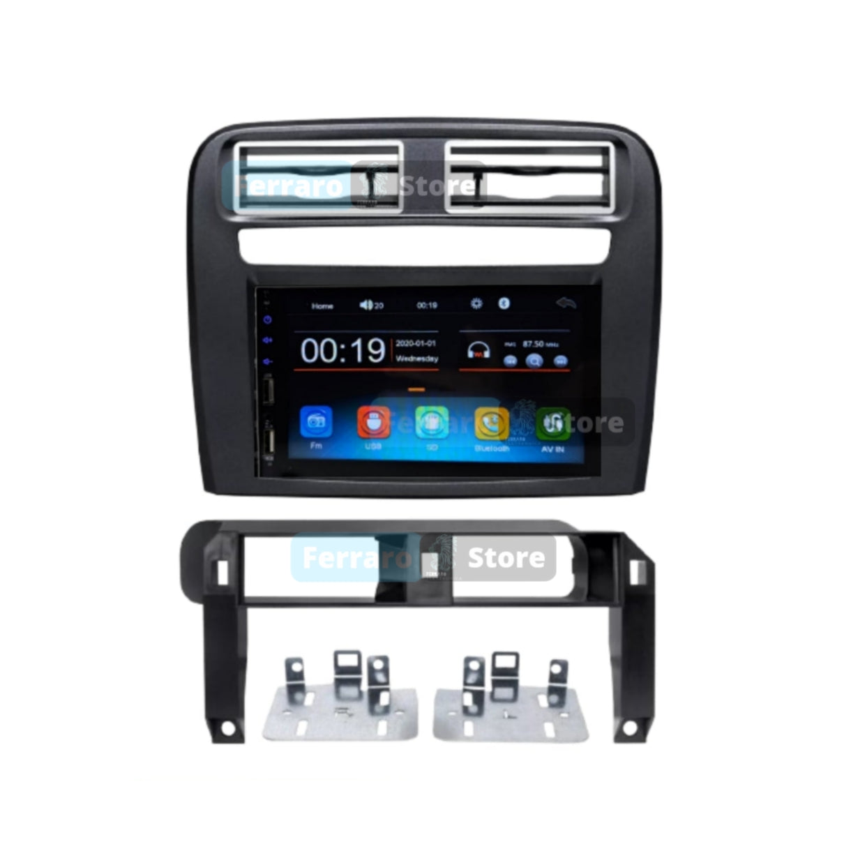 Autoradio per Fiat Grande Punto 7" | 2004-2012 | Bluetooth | Radio | USB | CarPlay + Android Auto