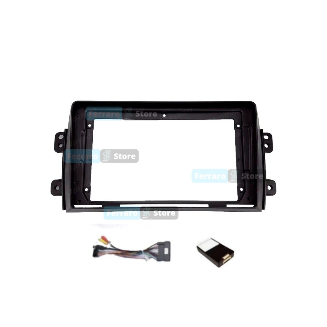 Kit Montaggio Autoradio | 9"Pollici | Fiat Sedici | Suzuki SX4 | 2005-2014 | Mascherina | Cablaggio | Autoradio Android