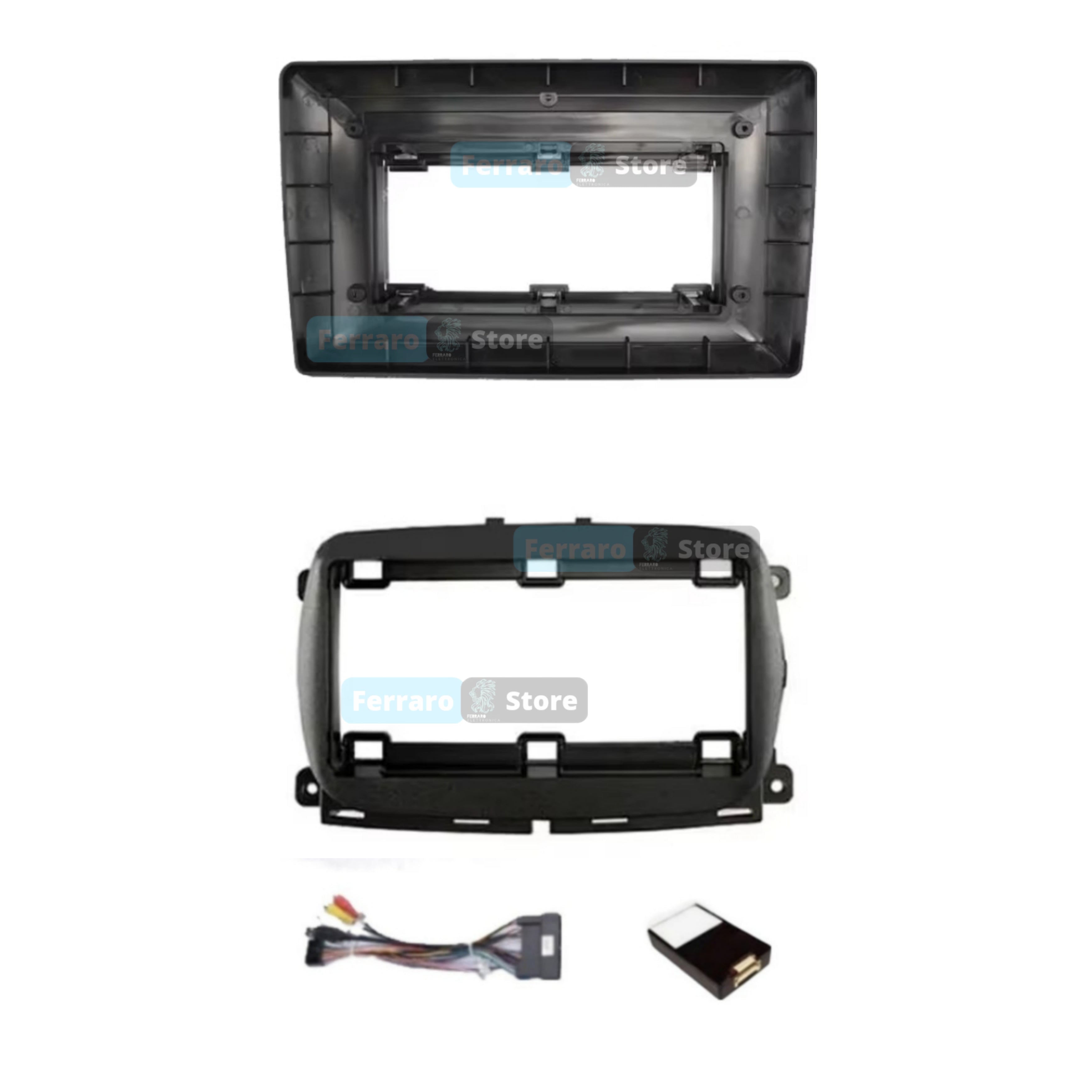 Kit Montaggio Autoradio 10.1"Pollici Fiat 500L (2012-2017) Mascherina, Cablaggio per Autoradio Android