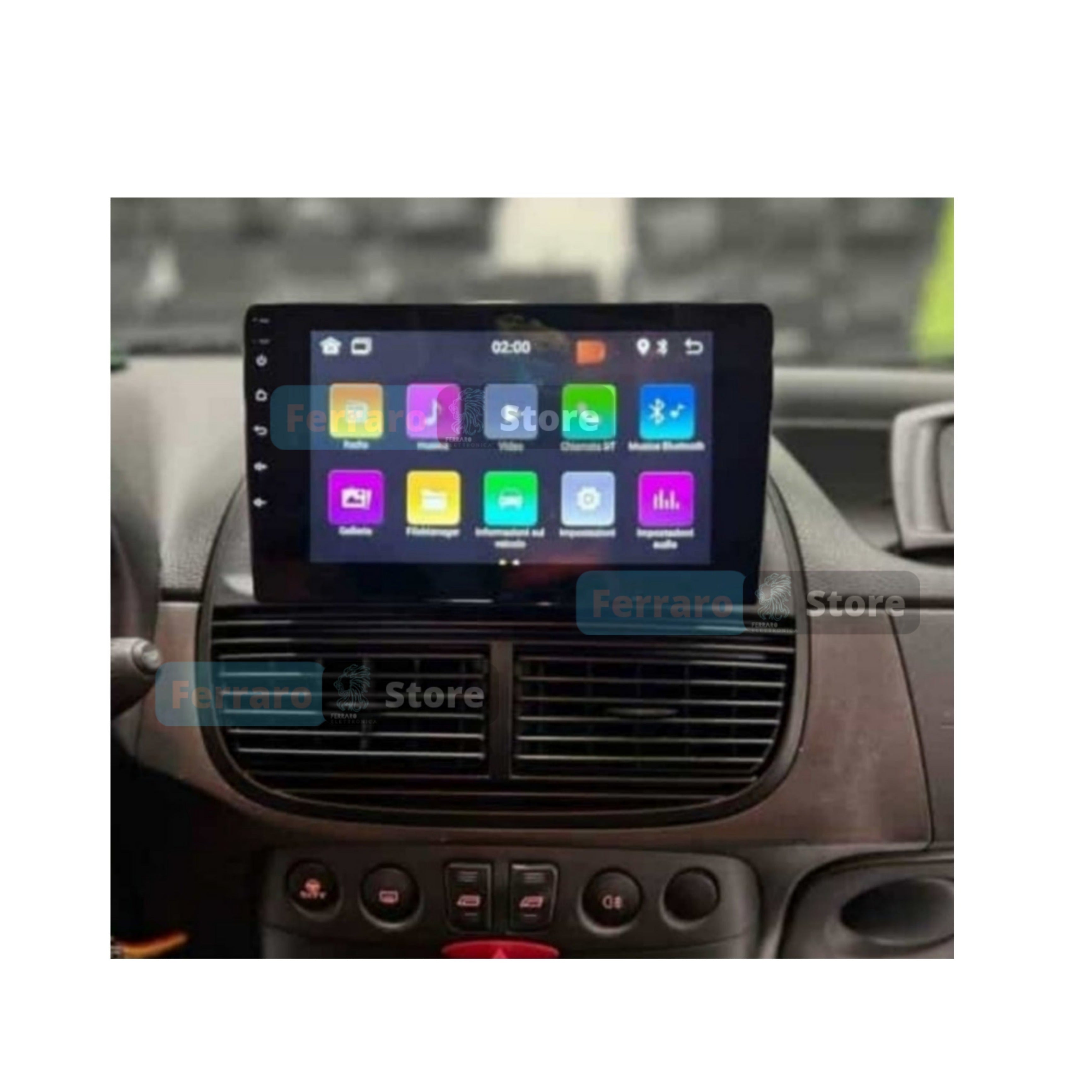 Autoradio per Fiat Punto 188 1Din 9" | 1999-2007 | Android | Bluetooth | Estraibile | CarPlay | Android Auto | 2/4GB Ram