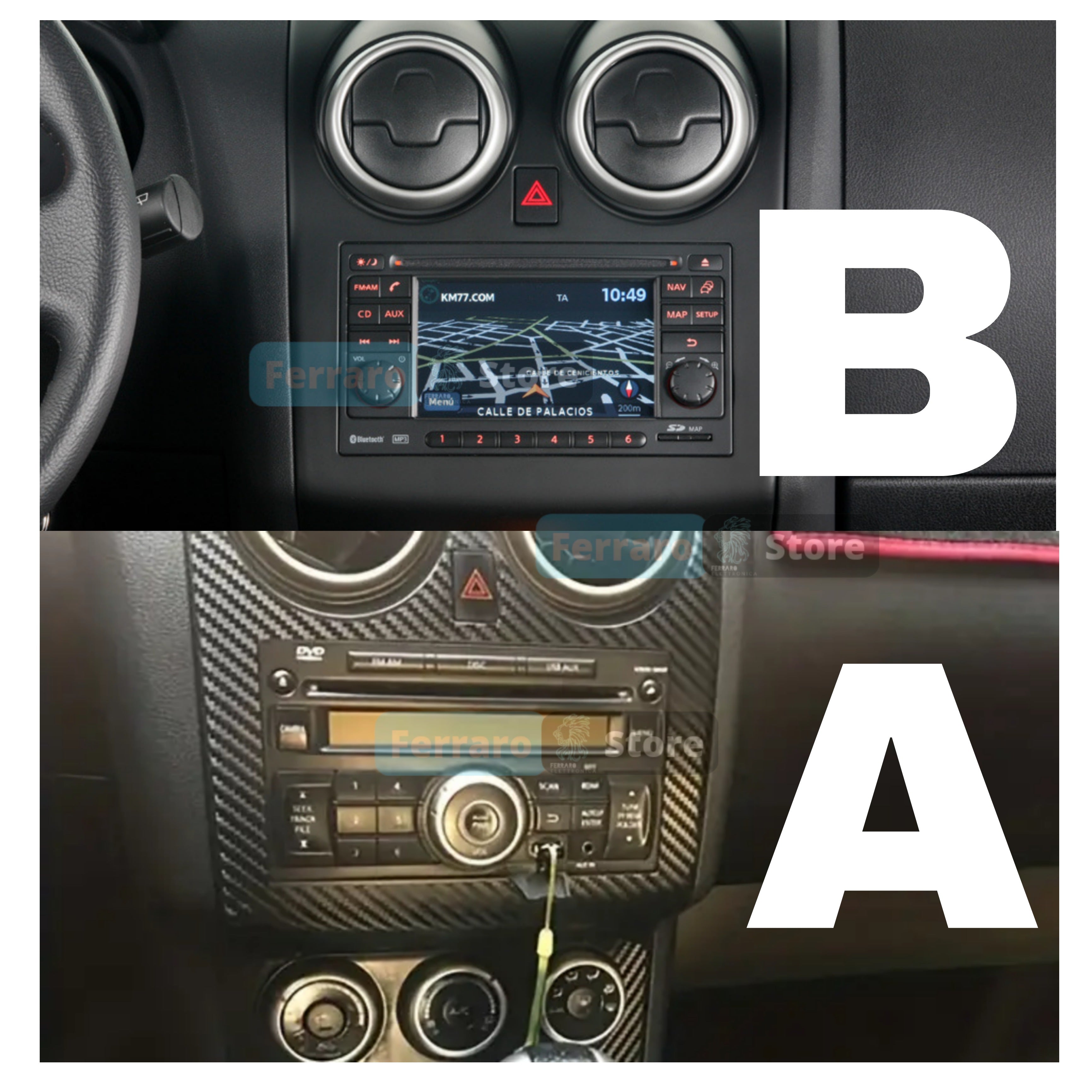 Kit Montaggio Autoradio 9"Pollici Nissan Qashqai J10 (2006-2013) Mascherina, Cablaggio Autoradio Android