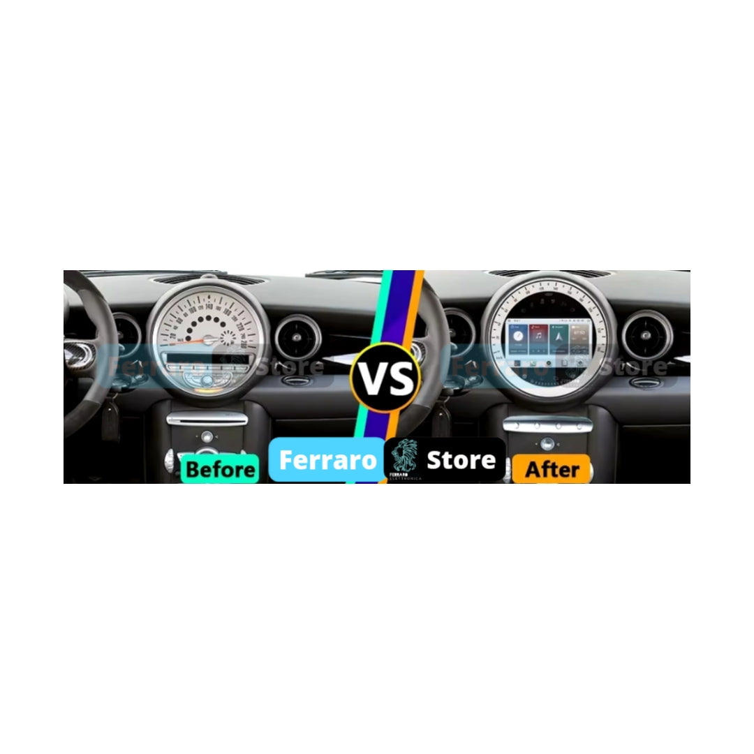 Autoradio per Mini Cooper R55/R56/R57 7" (2007-2014) Android, Bluetooth, CarPlay, Android Auto, 4GB/8GB Ram