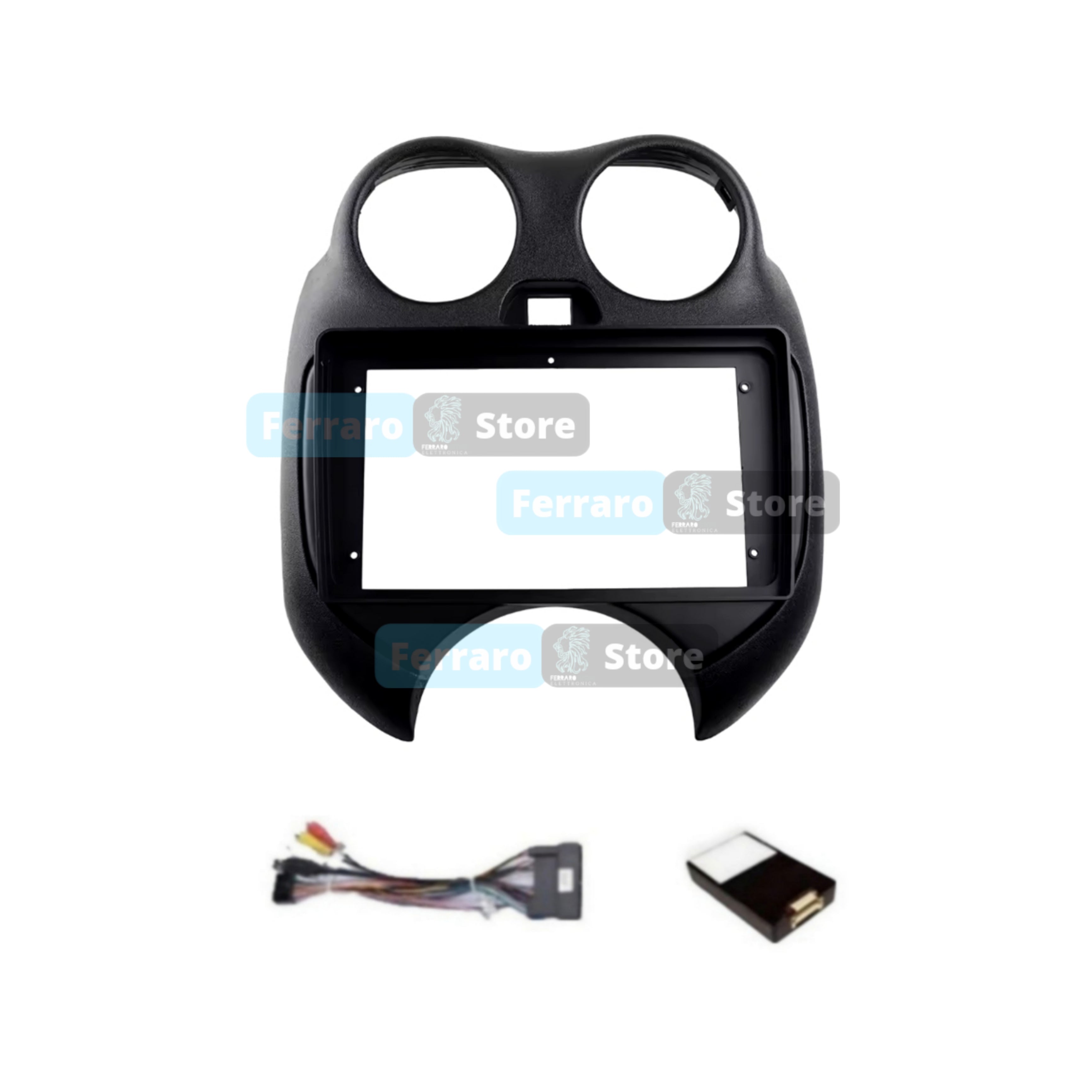 Kit Montaggio Autoradio 9"Pollici Nissan Micra (2010-2017) Mascherina, Cablaggio Autoradio Android