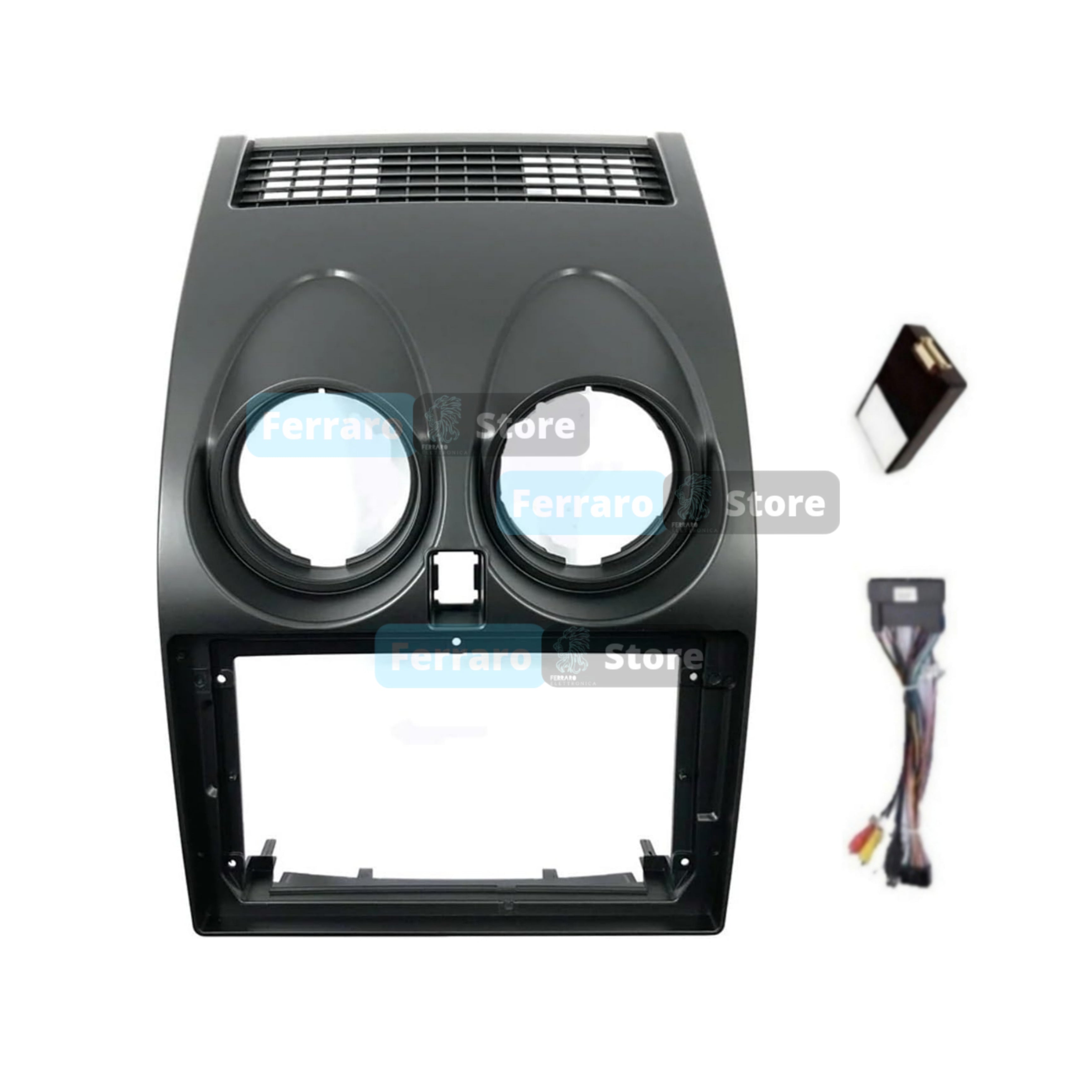 Kit Montaggio Autoradio 9"Pollici Nissan Qashqai J10 (2006-2013) Mascherina, Cablaggio Autoradio Android