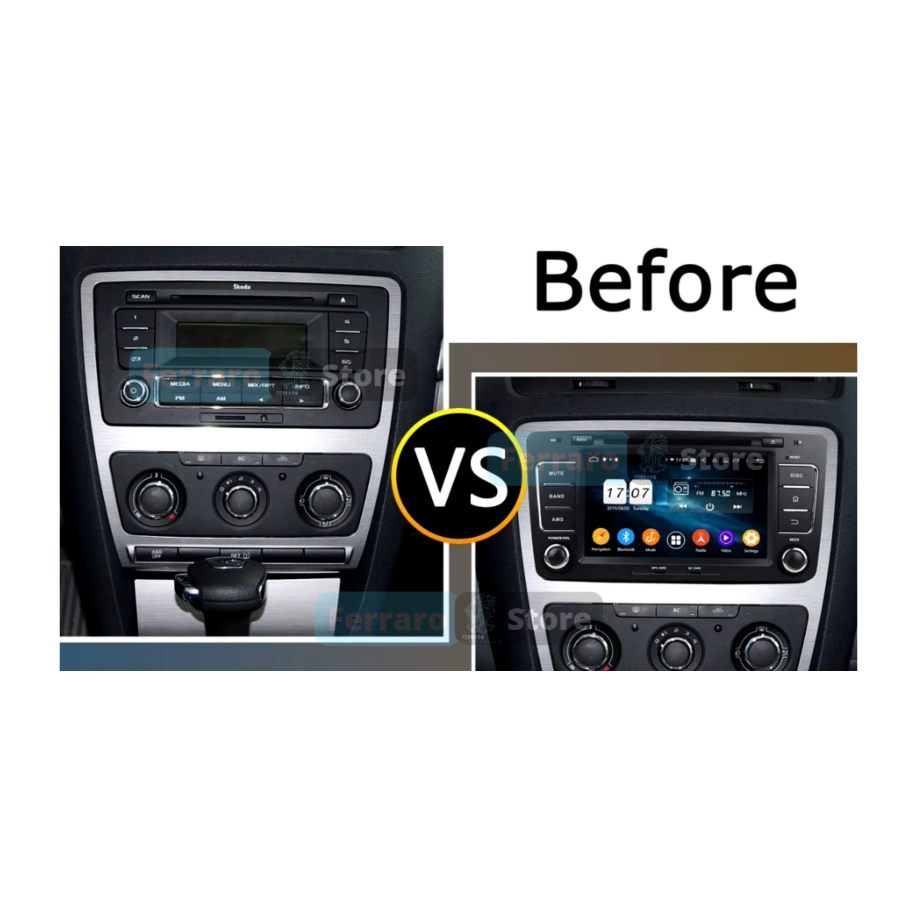 Autoradio per Skoda Octavia MK2 8" | 2004-2014 | Android | Bluetooth | CarPlay | Android Auto | 4GB/8GB Ram