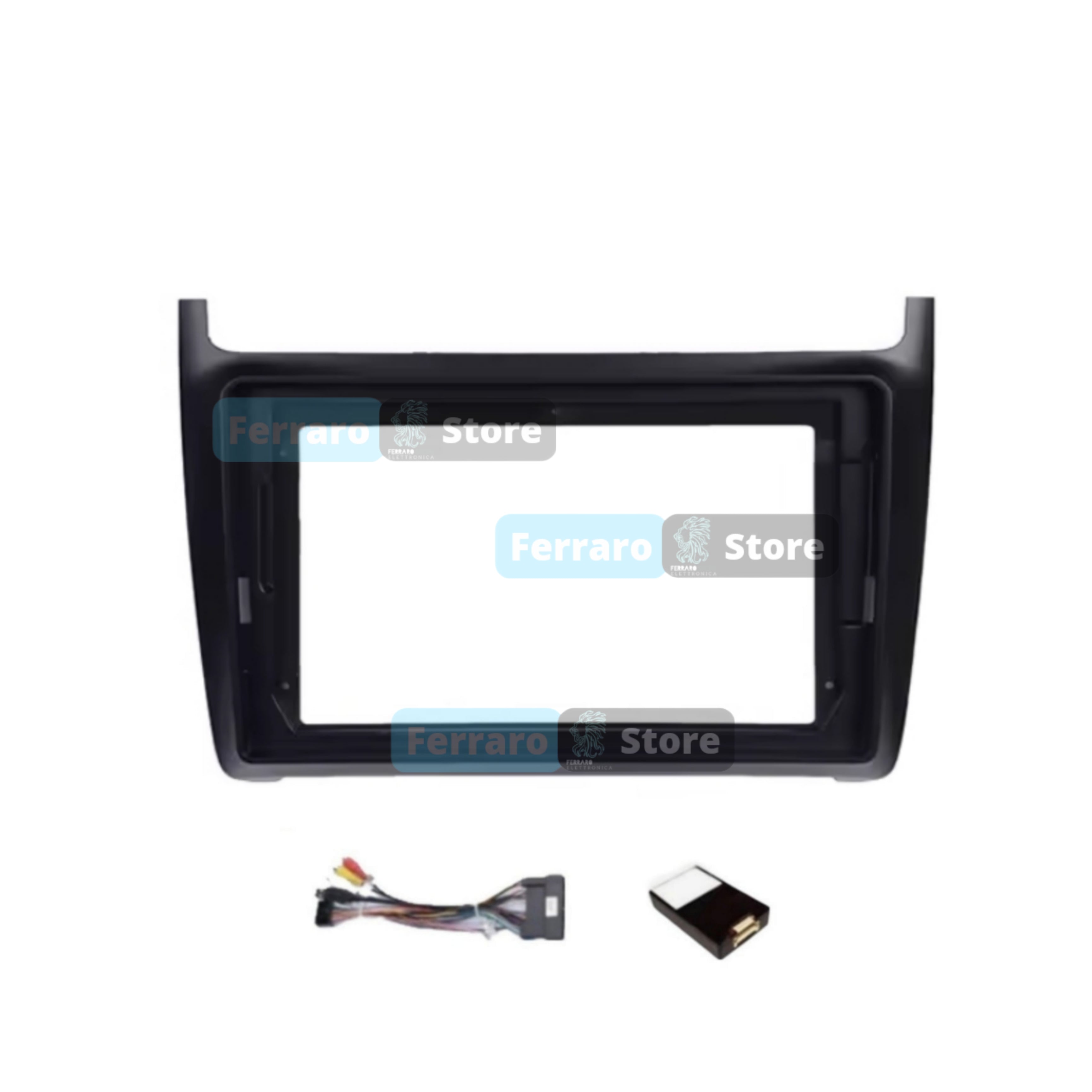 Kit Montaggio Autoradio 9"Pollici Volkswagen Polo (2008-2020) Mascherina, Cablaggio Autoradio Android