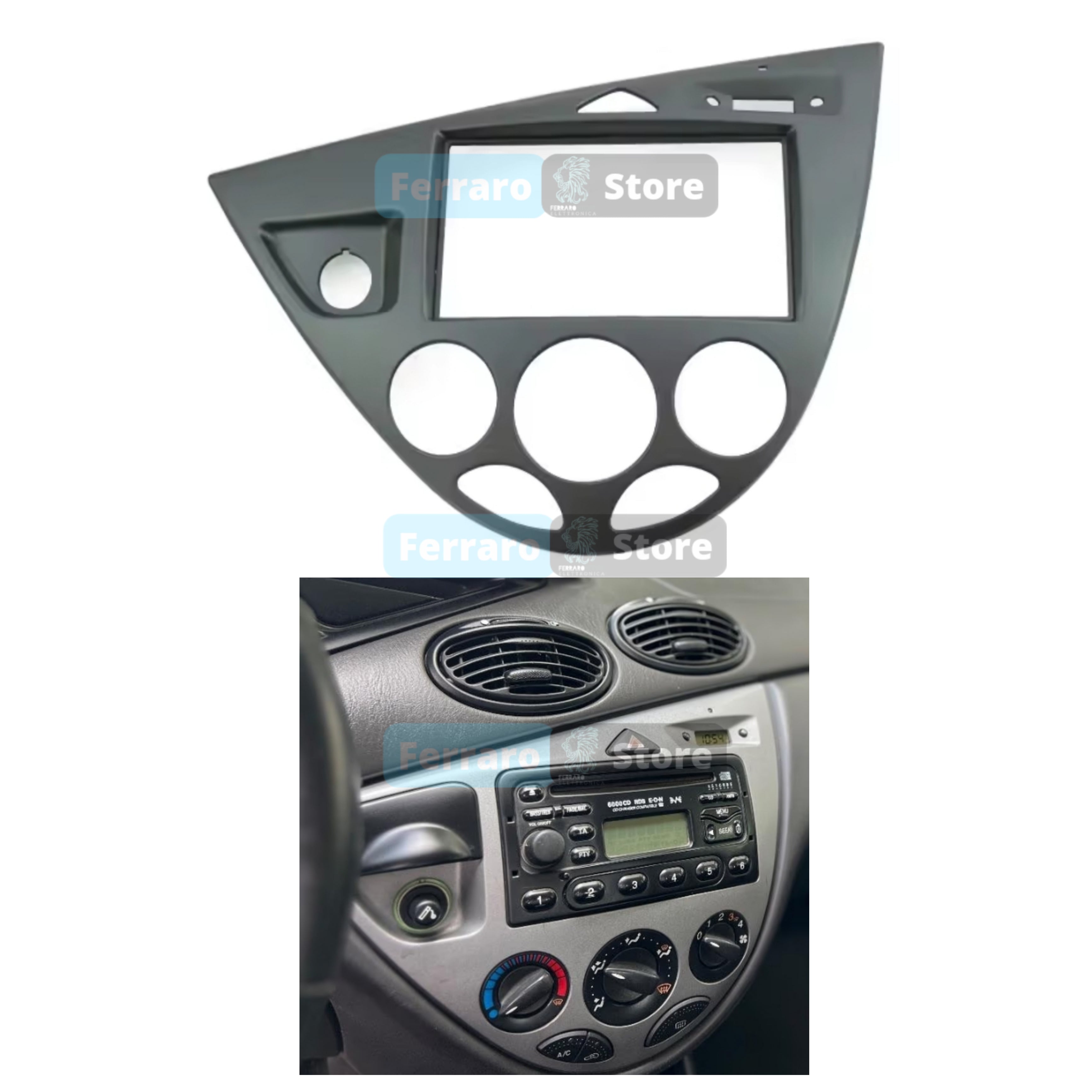 MASCHERINA AUTORADIO FORD FOCUS II 07> C-MAX 06> S-MAX 07> DOPPIO DIN MASCHERINA AUTORADIO FORD FOCUS II 07> C-MAX 06> S-MAX 07> DOPPIO DIN