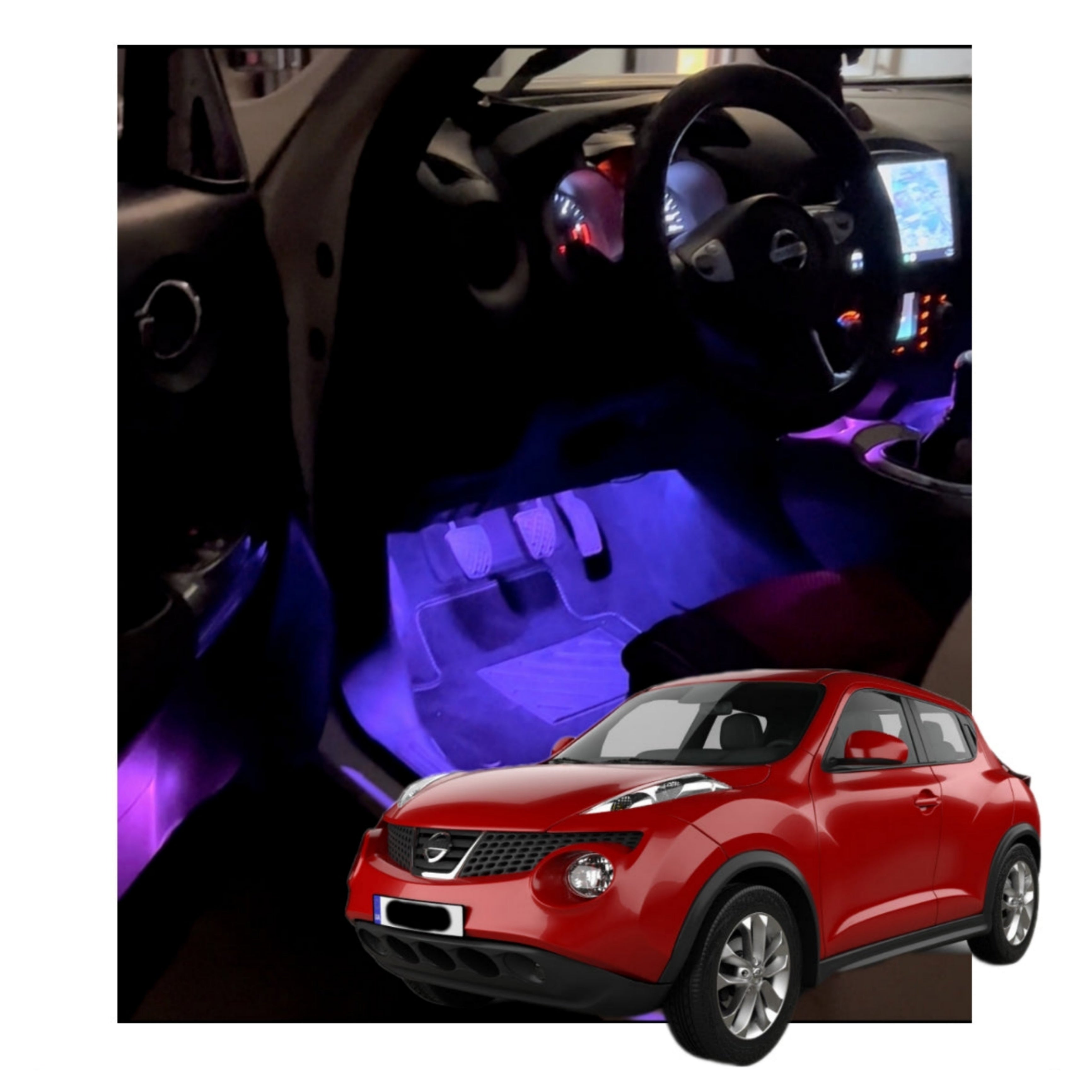 Ambient Light per Nissan Juke | Universale | Luci Ambiente con Comando da App | RGB Led Interior | Led Dinamico