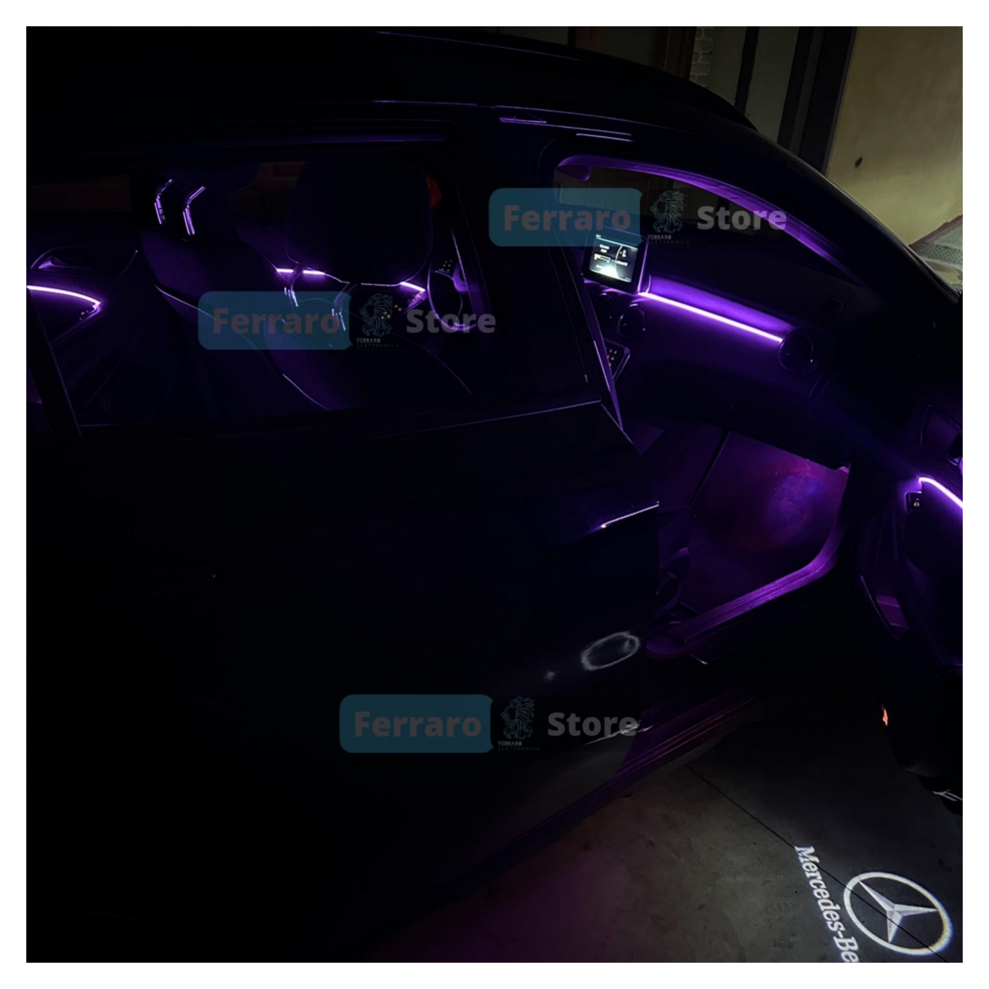 Ambient Light per per Mercedes GLA x156 | Universale | Luci Ambiente con Comando da App | RGB Led Interior | Led Dinamico