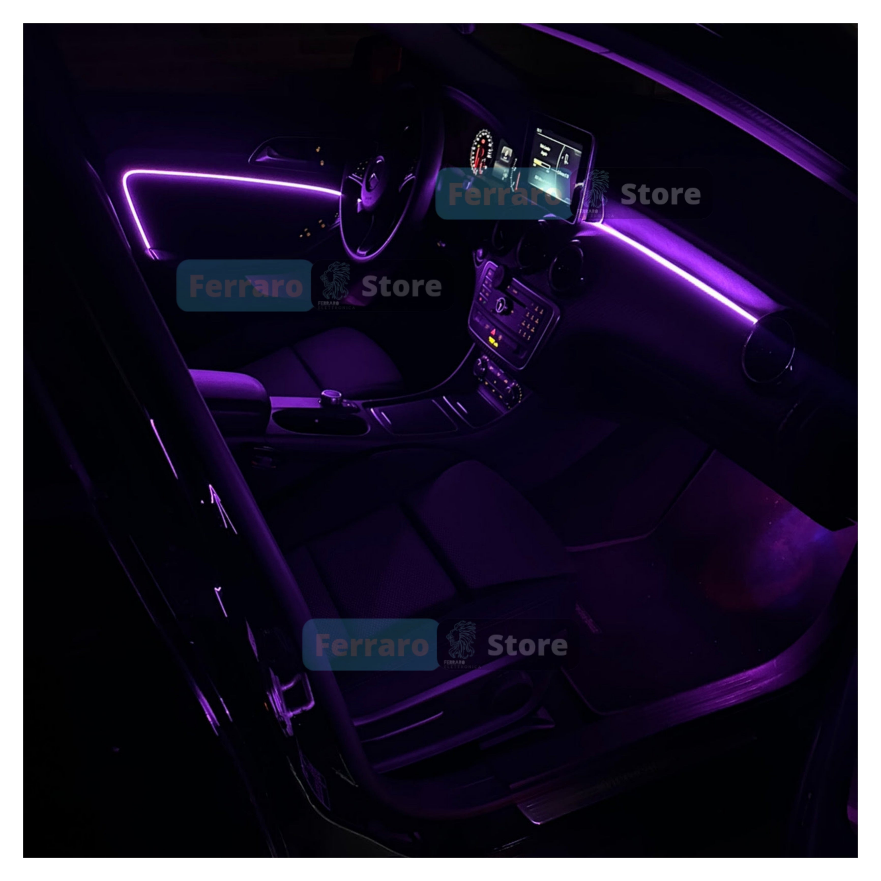 Ambient Light per per Mercedes GLA x156 | Universale | Luci Ambiente con Comando da App | RGB Led Interior | Led Dinamico