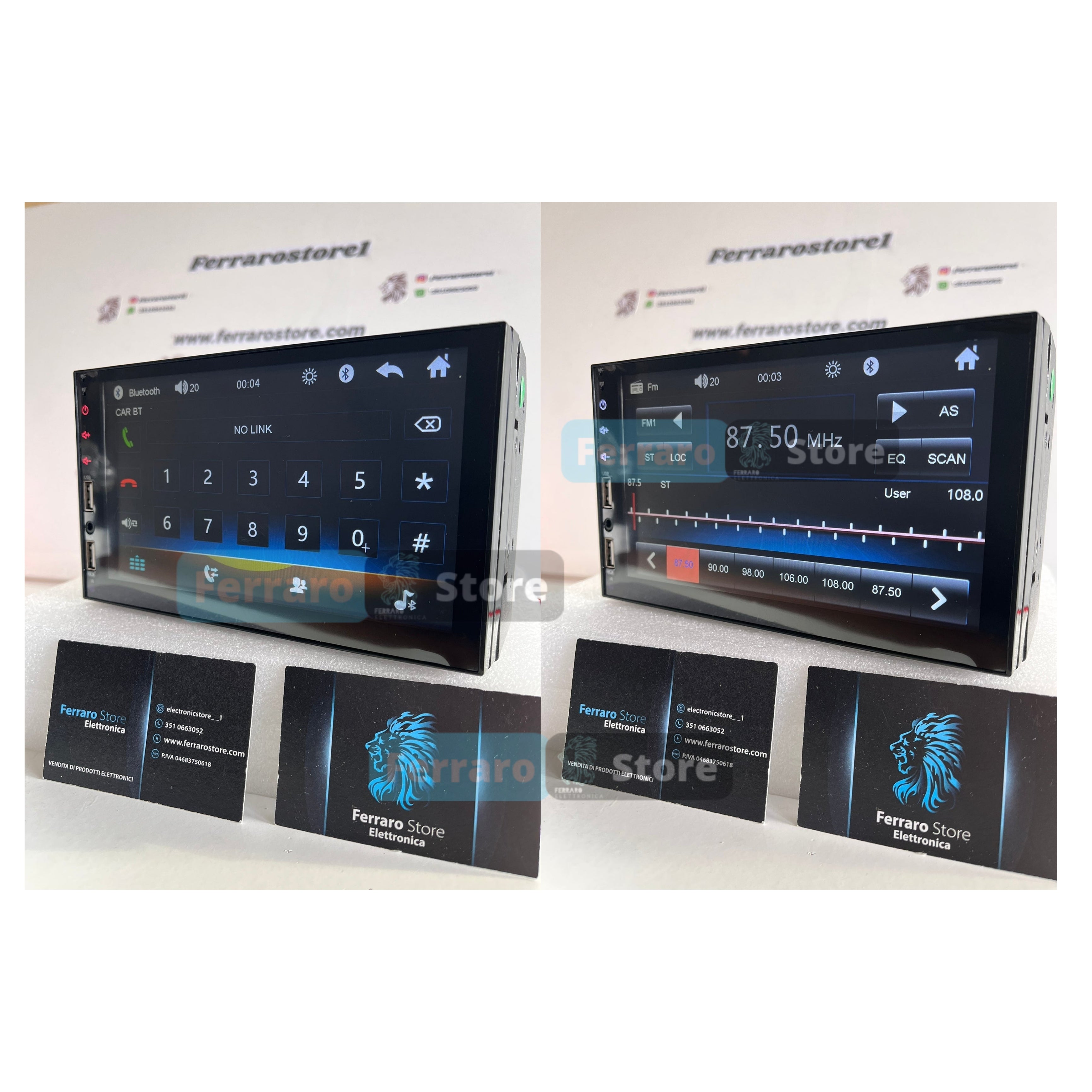 Autoradio Universale Fisso | 2Din 7" Pollici | Bluetooth | Radio | USB | CarPlay + Android Auto
