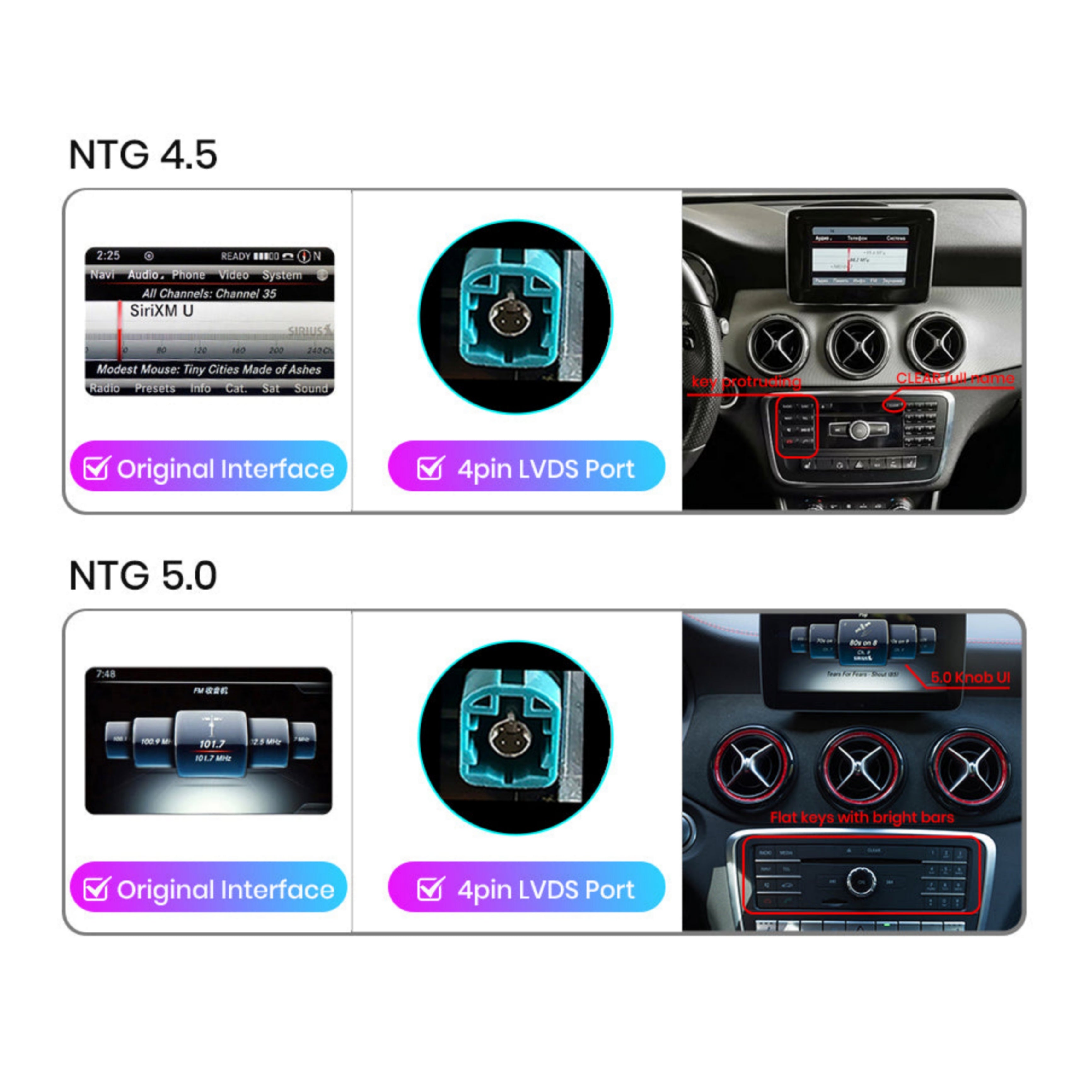 Autoradio per Mercedes Classe X 10.25"/12.3" | 2017-2020 | Android | Bluetooth | CarPlay | Android Auto | 4/64GB Ram