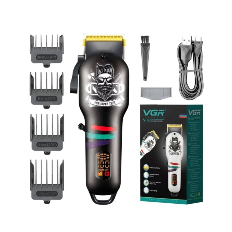 VGR Tagliacapelli | Cordless | elettrico per Barba | Professionale da Barbiere | Ricaricabile | V-699