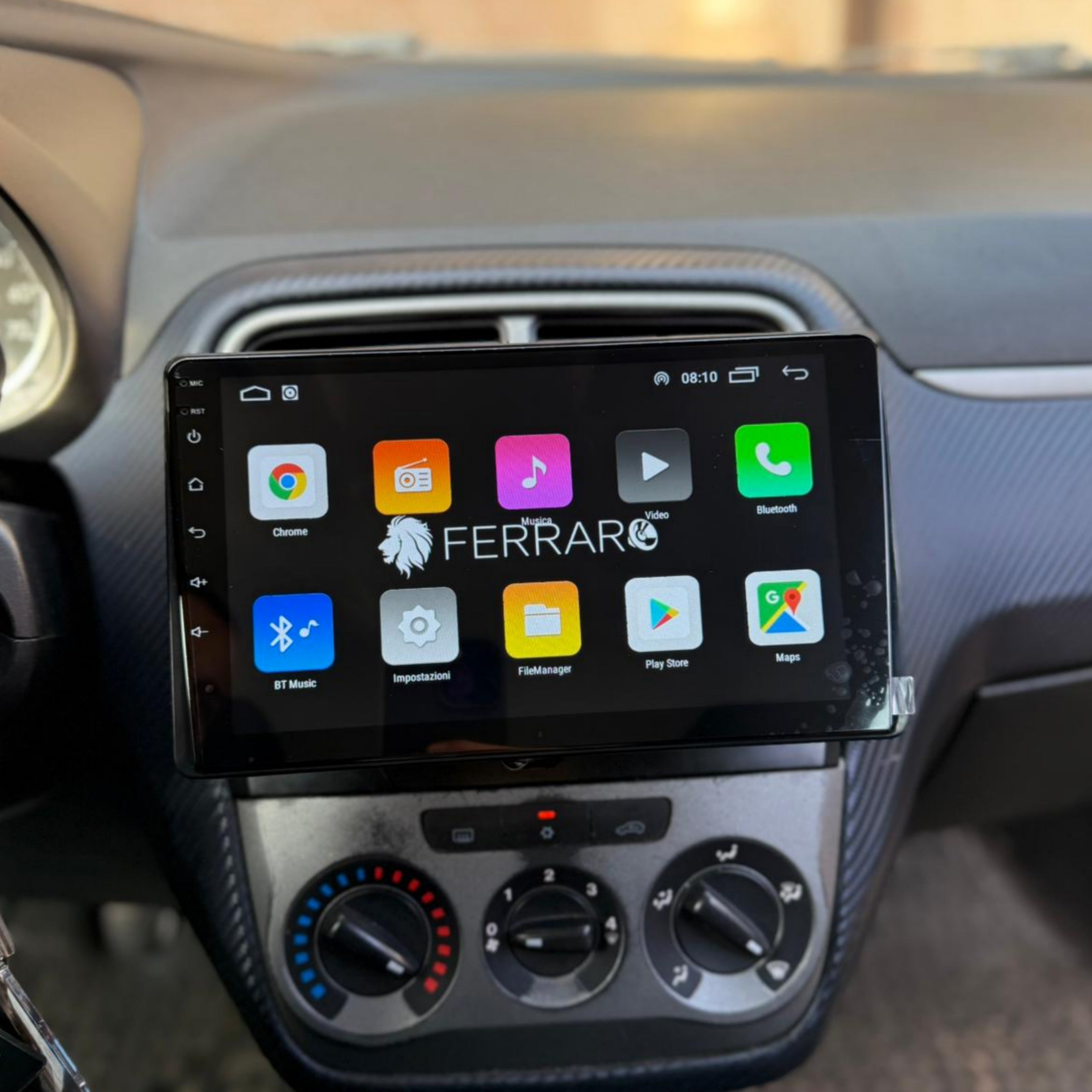 Autoradio per Fiat Grande Punto 1Din 9" | 2004-2012 | Android | Bluetooth | Estraibile | CarPlay | Android Auto | 2/4GB Ram