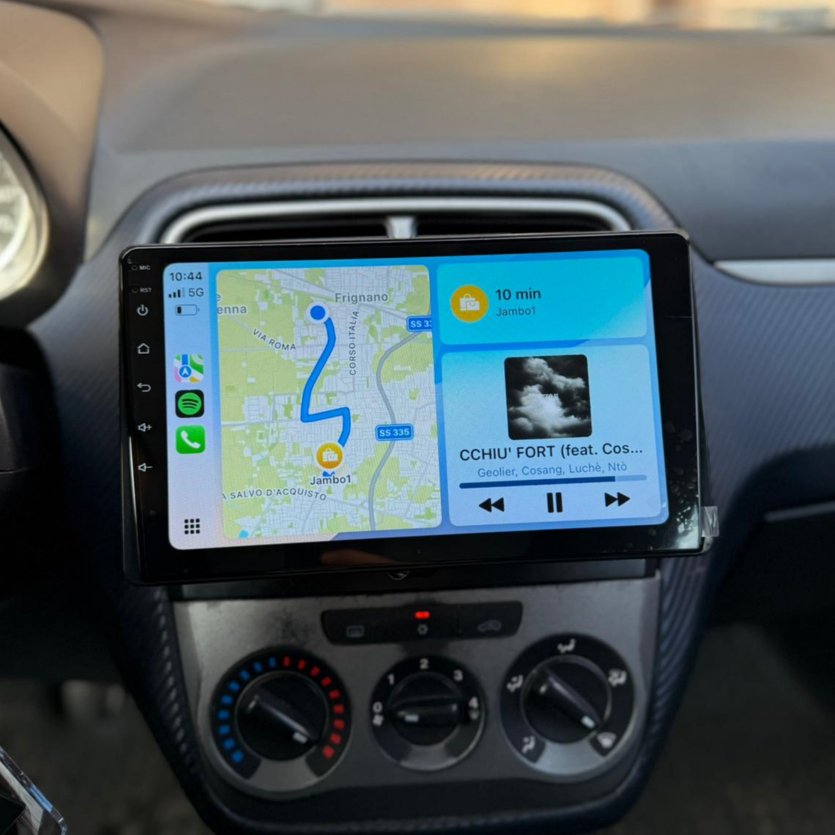 Autoradio per Fiat Grande Punto 1Din 9" | 2004-2012 | Android | Bluetooth | Estraibile | CarPlay | Android Auto | 2/4GB Ram