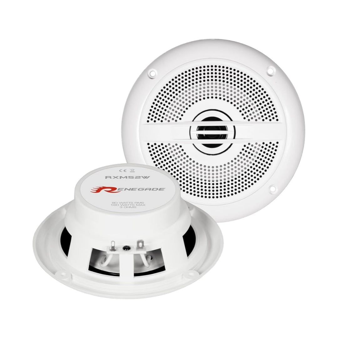 Renegade Coppia di Altoparlanti | Marini/ Nautici | 16,5cm | 2 Vie 200w | RXM62W | Bianco