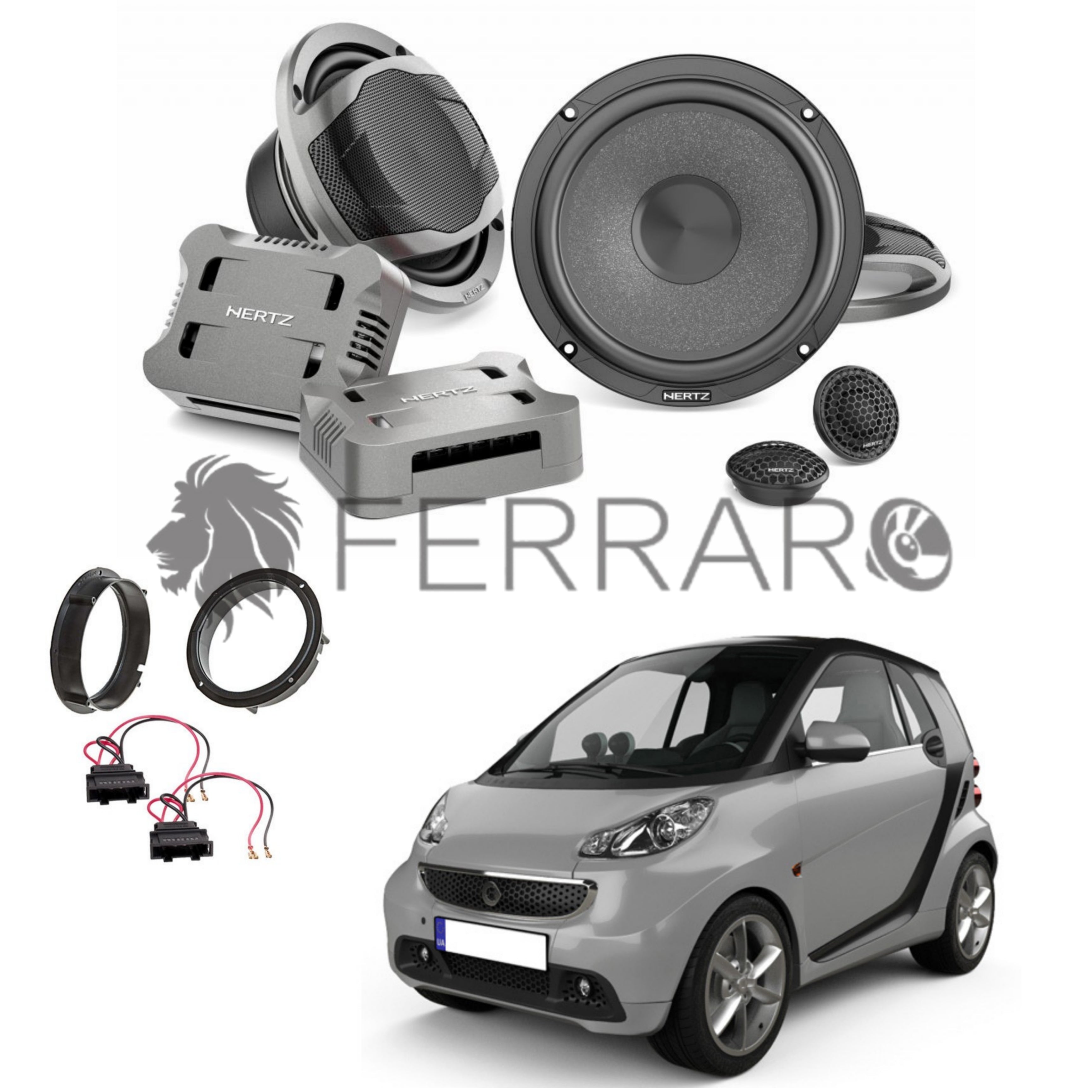 Hertz Kit 4 Casse | CK165 | Altoparlanti 2 Vie | Smart Fortwo w451