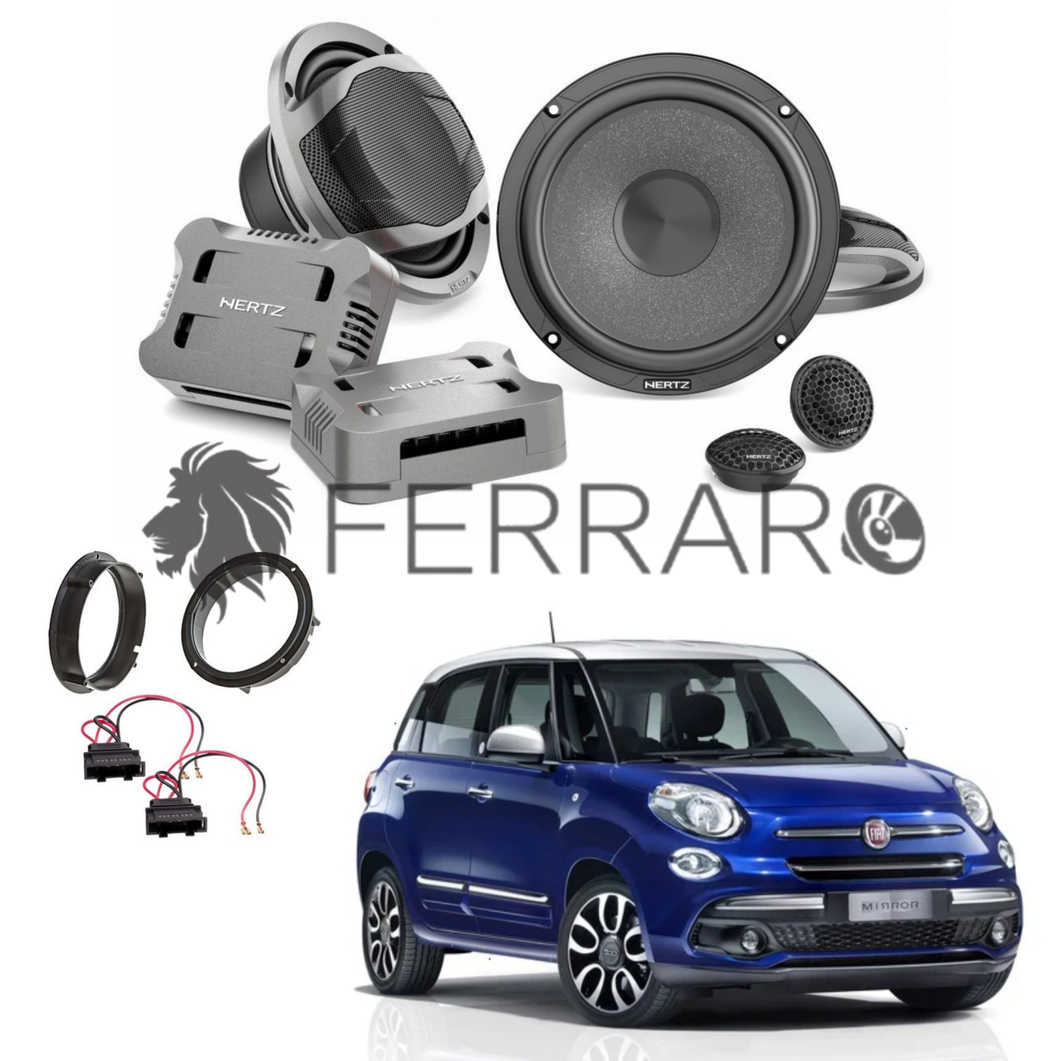 Kit 4 Casse IPNOSIS IP-01165 Per Fiat Stilo 5P | 16.5cm 240W Con Supporti E Connettori