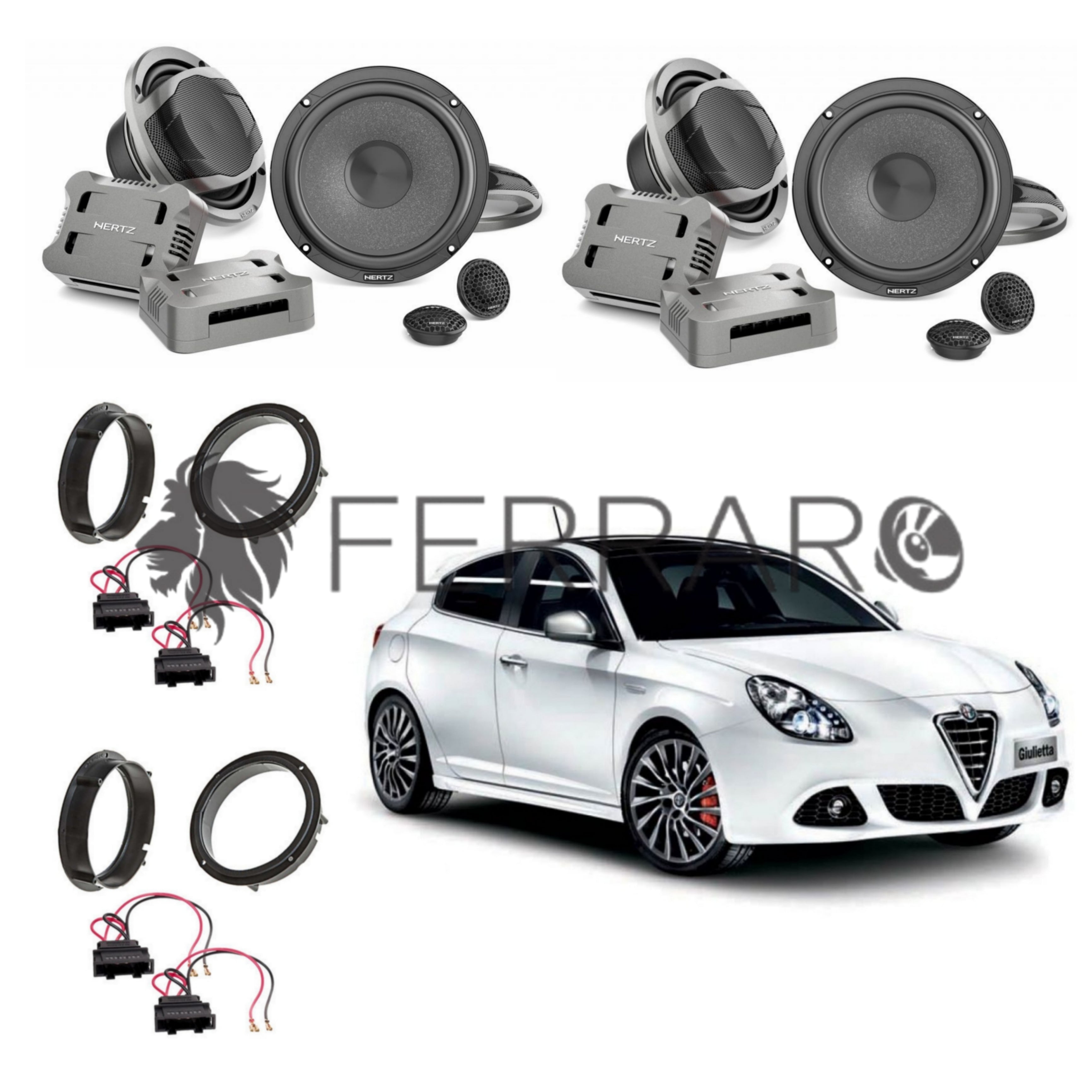 Hertz Kit 8 Casse | CK 165 | Ant/Post | Alfaromeo Giulietta