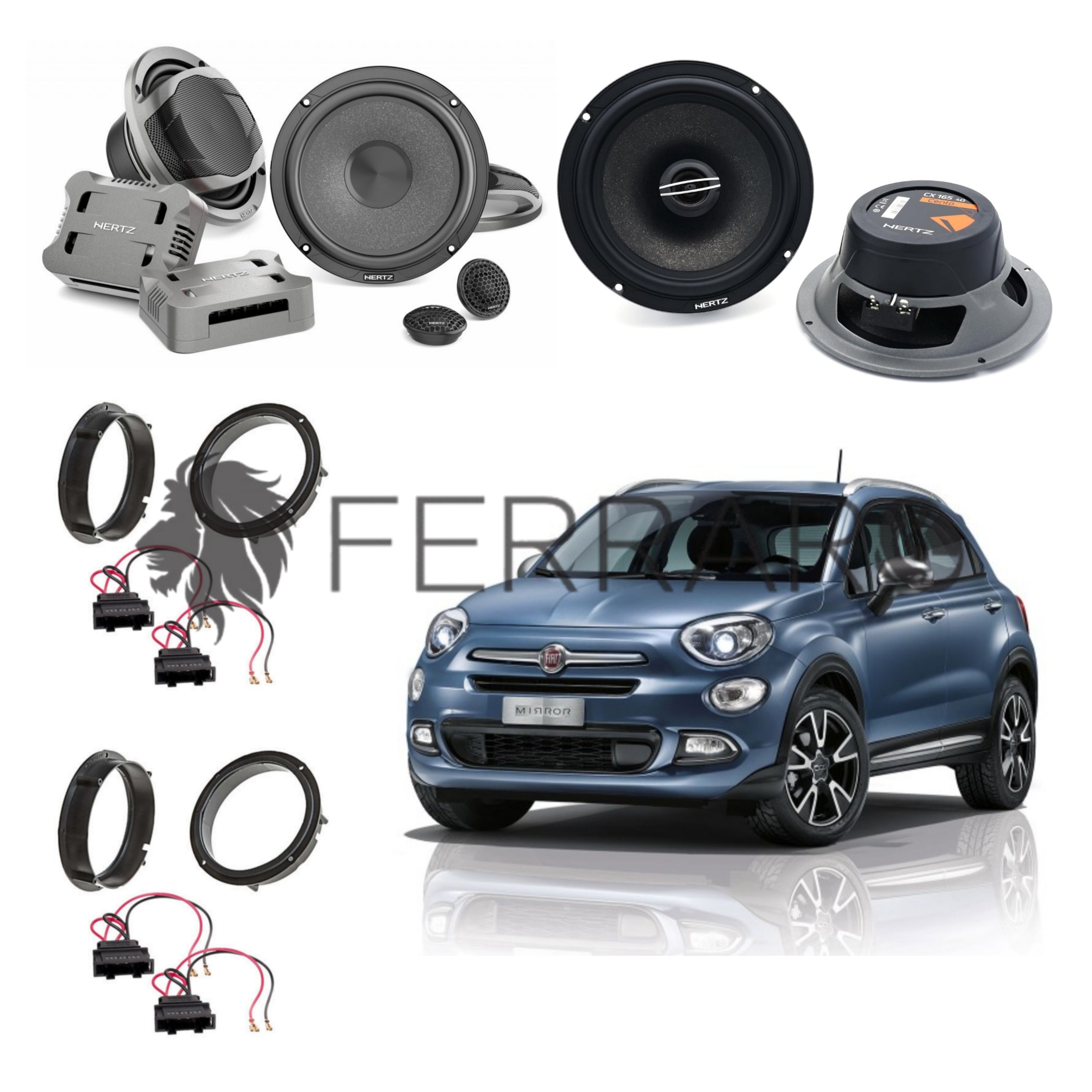 Hertz Kit 6 Casse | CK 165 | CX 165 | Ant/Post | Fiat 500X