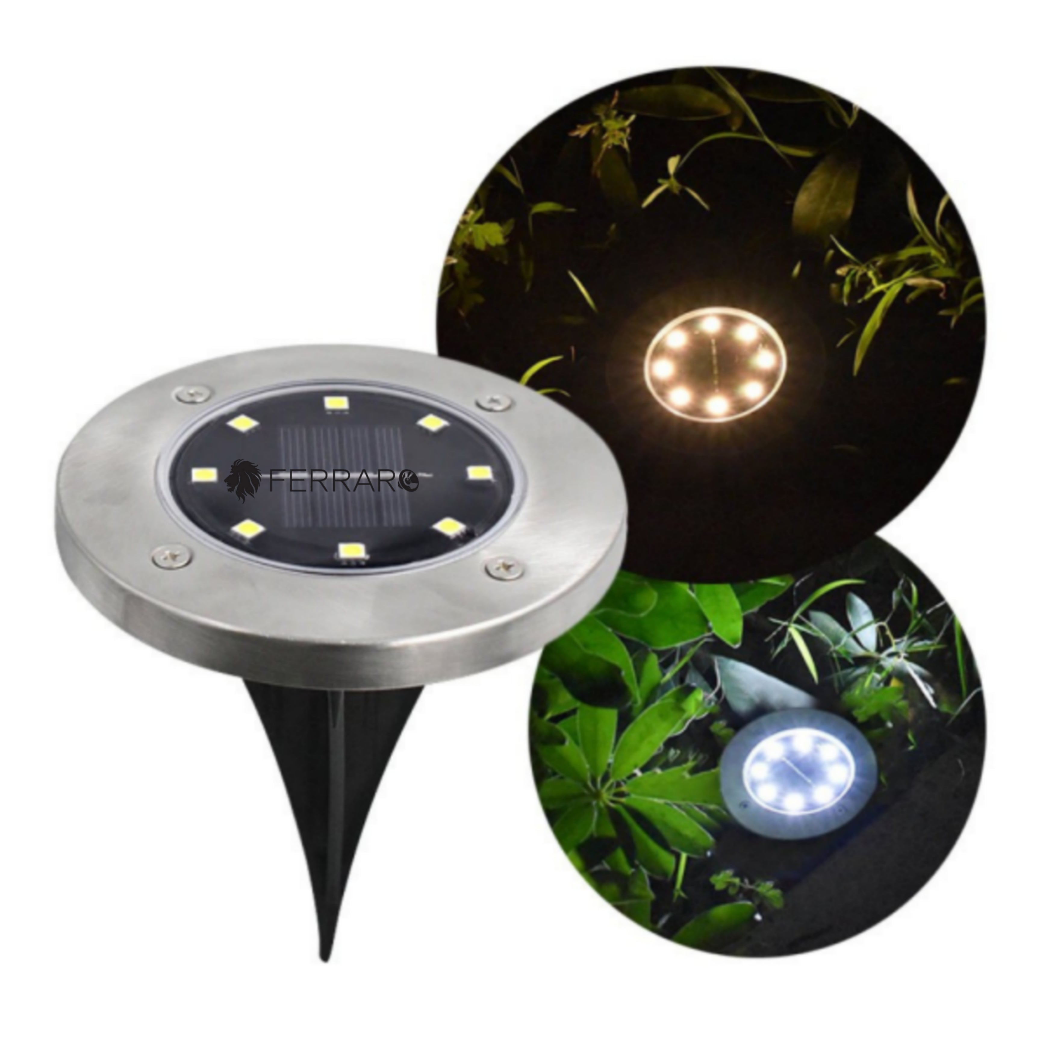 Solar Step Lights - Kit of 4 Lights, Step Lights, Garden, Walkable, IP65