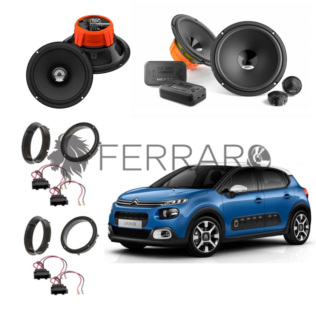 Hertz Kit 6 Casse | DSK 165.3 | DCX 165.3 | Ant/Post | Citroen C3 III dal 2016>