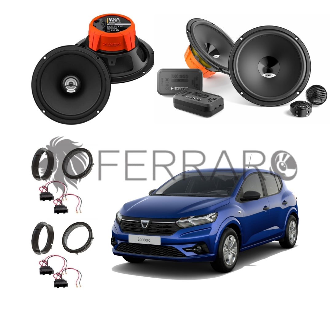 Hertz Kit 6 Casse | DSK 165.3 | DCX 165.3 | Ant/Post | Dacia Sandero dal 2021