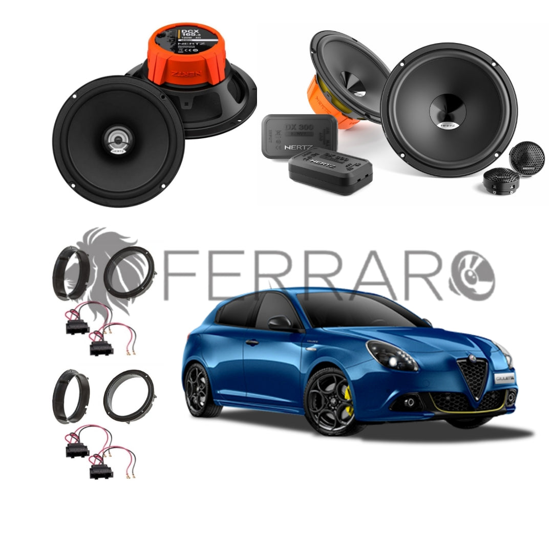 Hertz Kit 6 Casse | DSK 165.3 | DCX 165.3 | Ant/Post | Alfa Giulietta