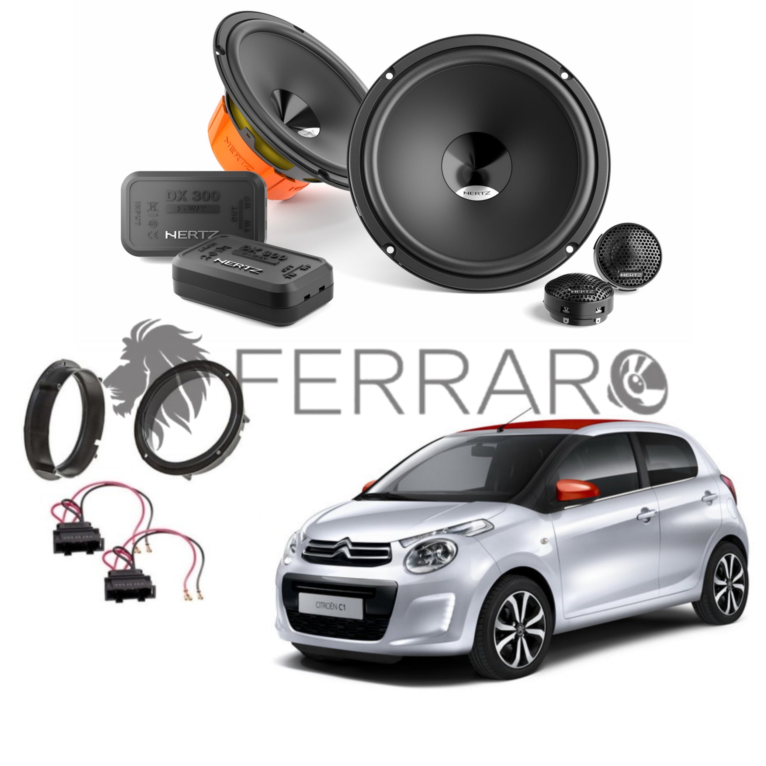 Hertz Kit 4 Casse | DSK 165.3 | Anteriori | Citroen C1 dal 2014>